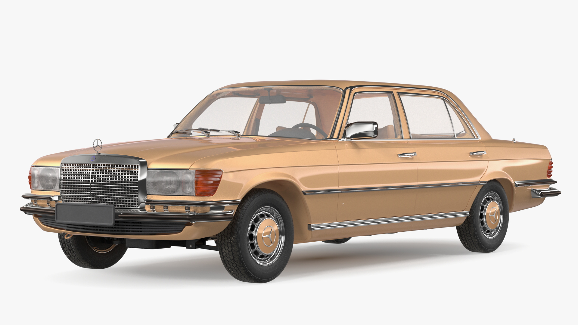 Mercedes Benz 350 SE Yellow 3D