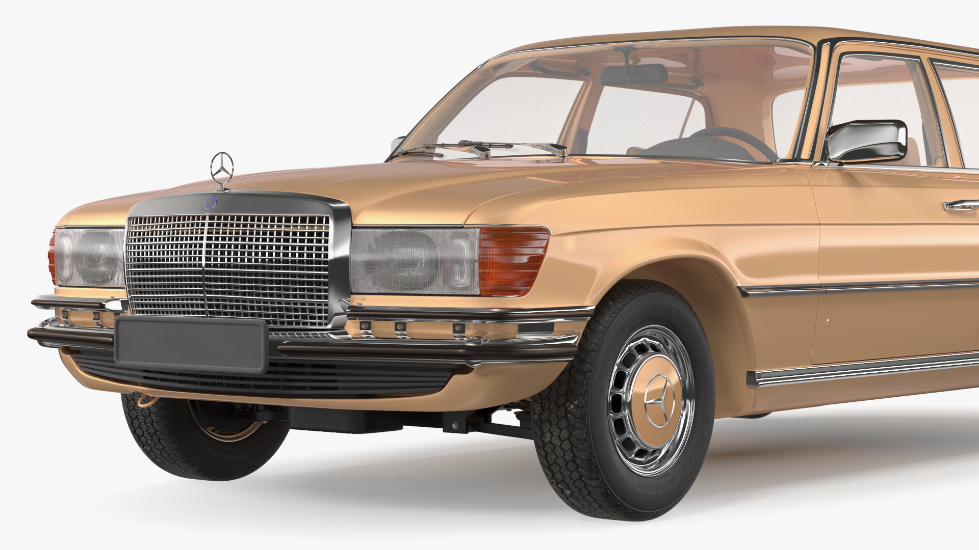 Mercedes Benz 350 SE Yellow 3D