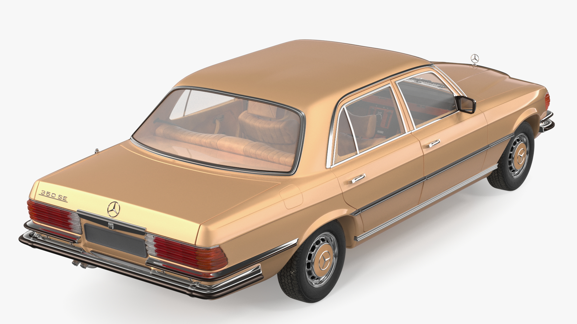 Mercedes Benz 350 SE Yellow 3D