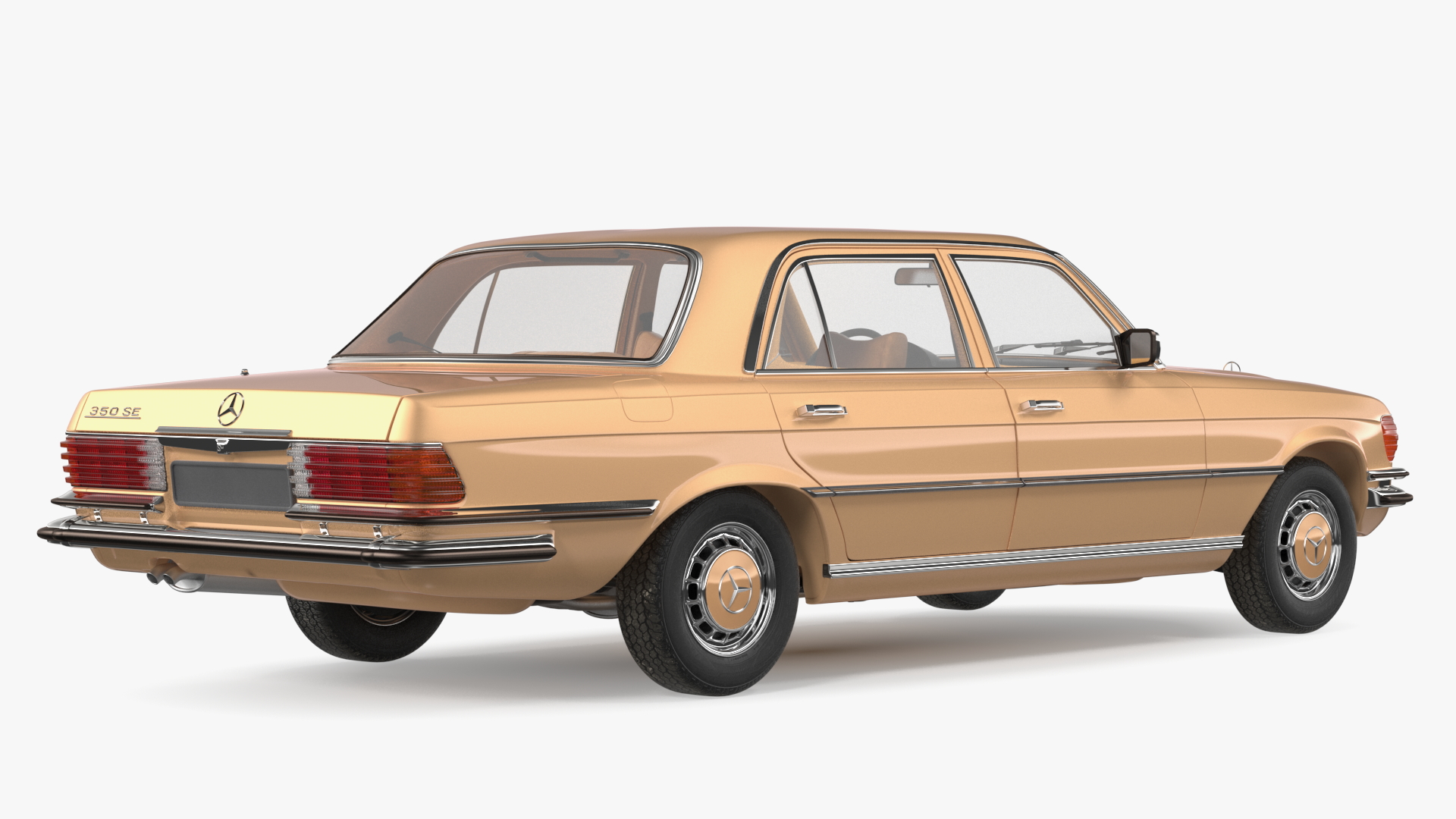 Mercedes Benz 350 SE Yellow 3D