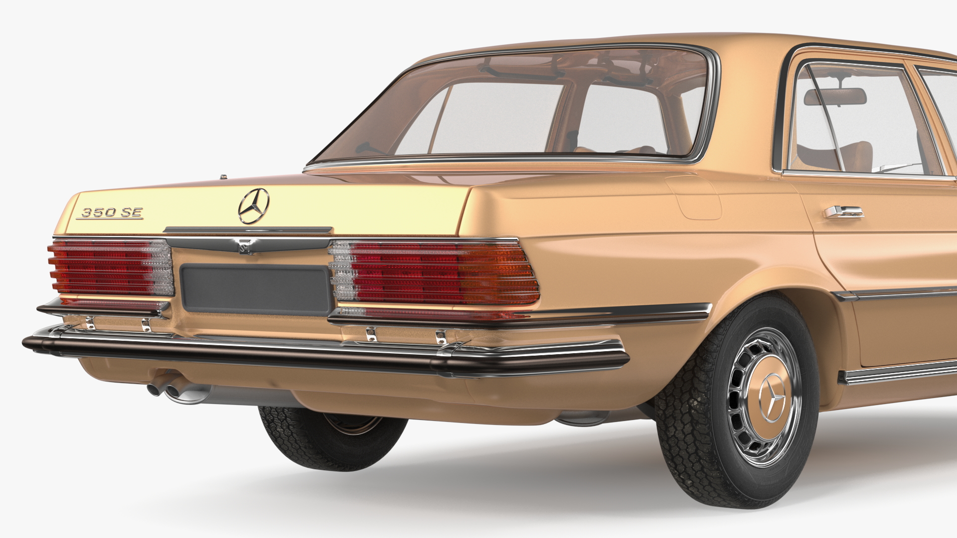 Mercedes Benz 350 SE Yellow 3D