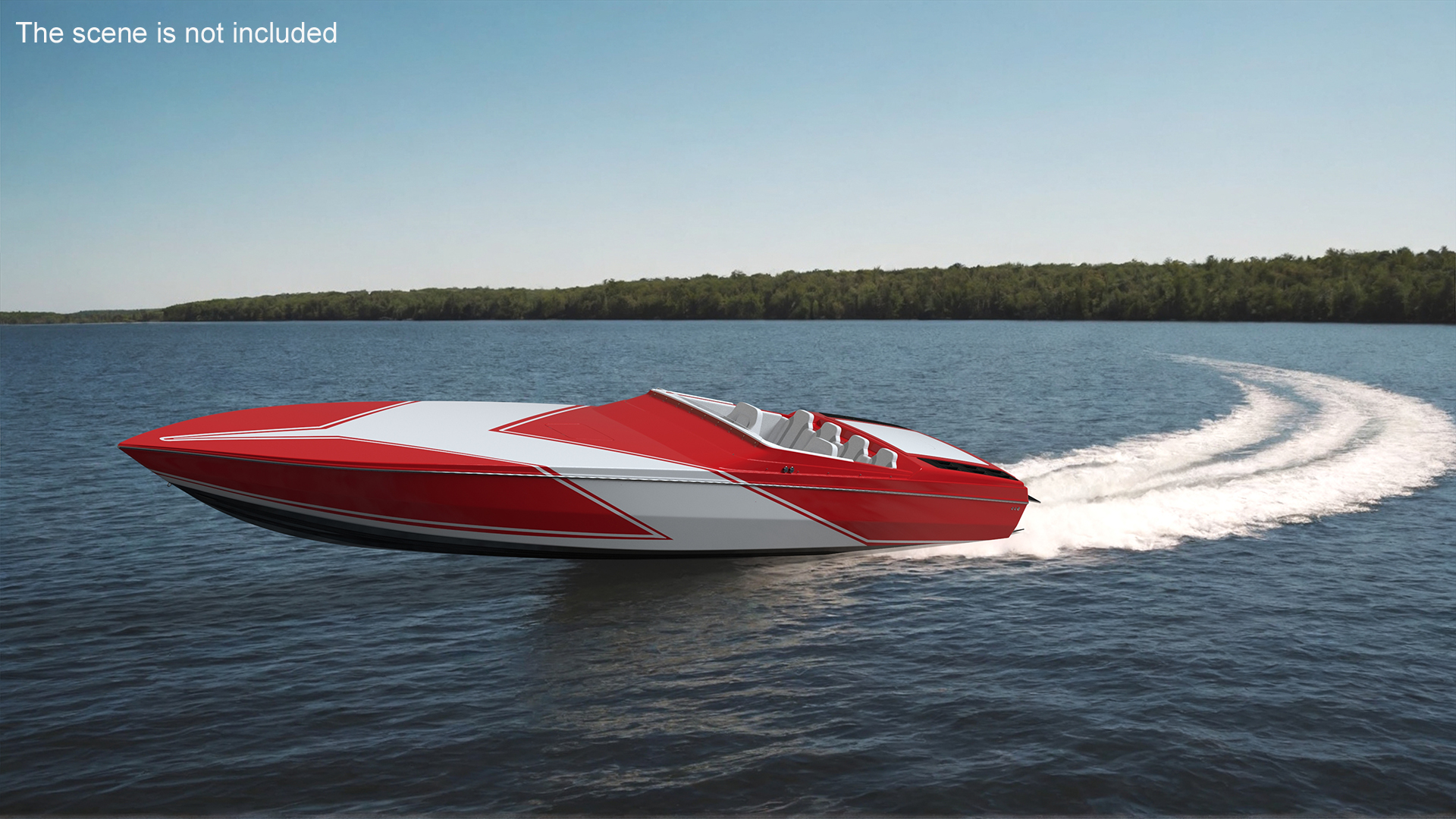3D Speedboat Red model