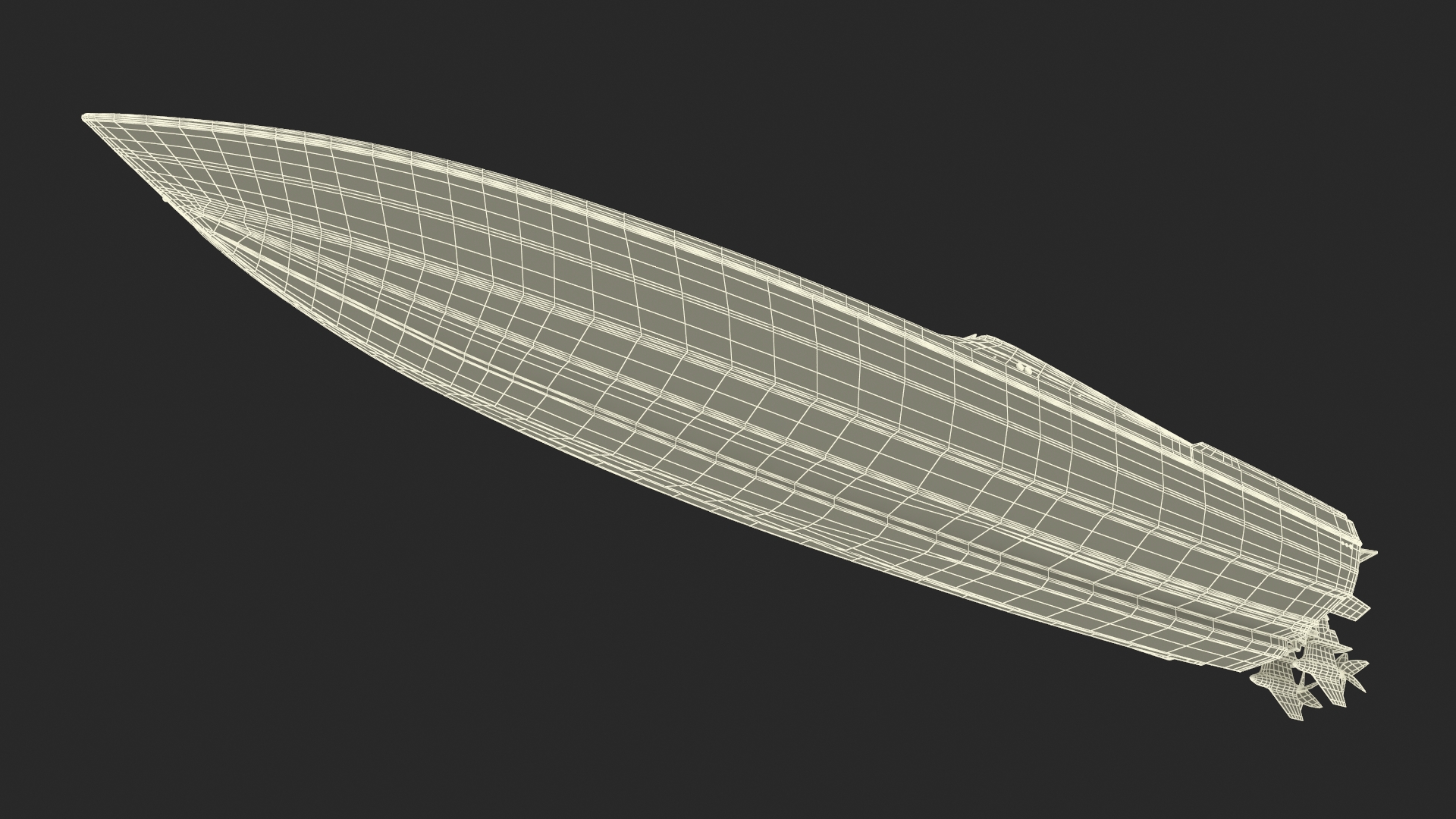 3D Speedboat Red model