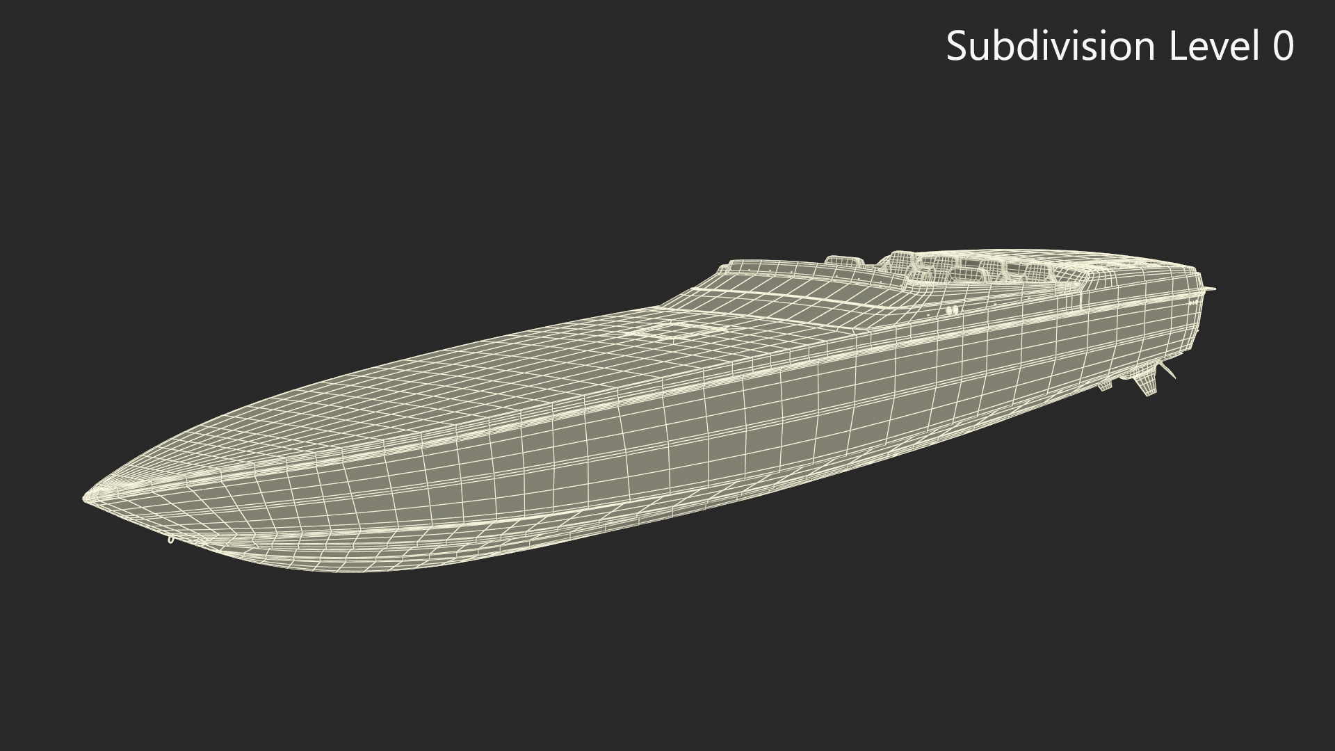 3D Speedboat Red model