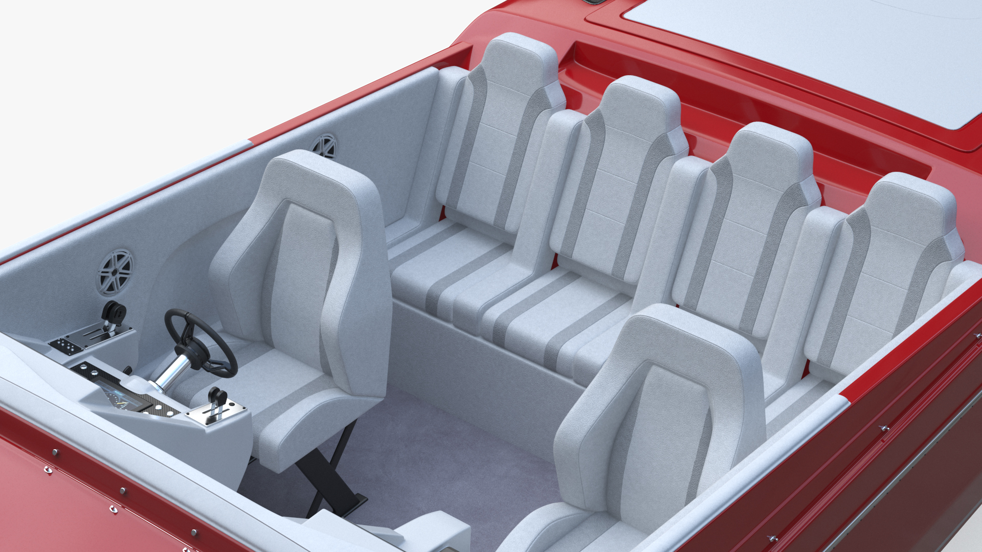 3D Speedboat Red model