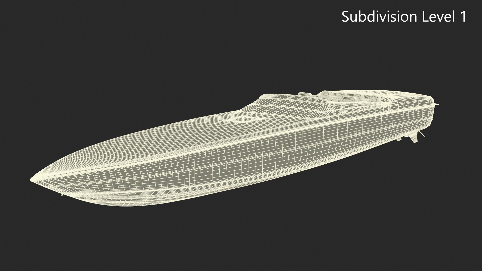 3D Speedboat Red model