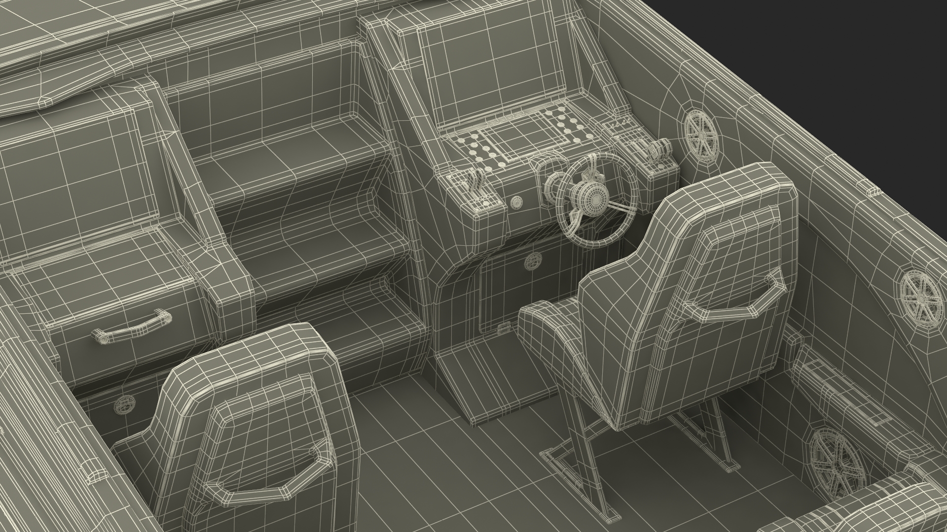 3D Speedboat Red model