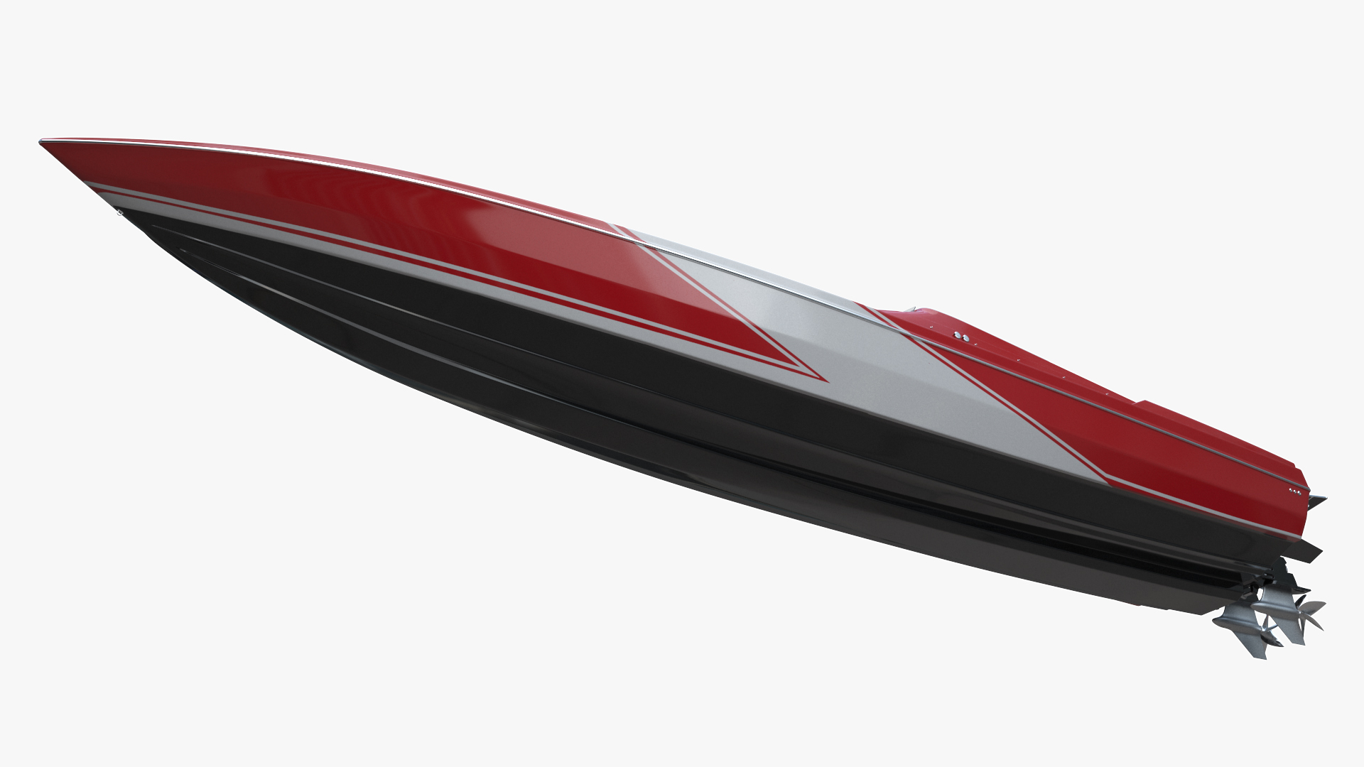 3D Speedboat Red model