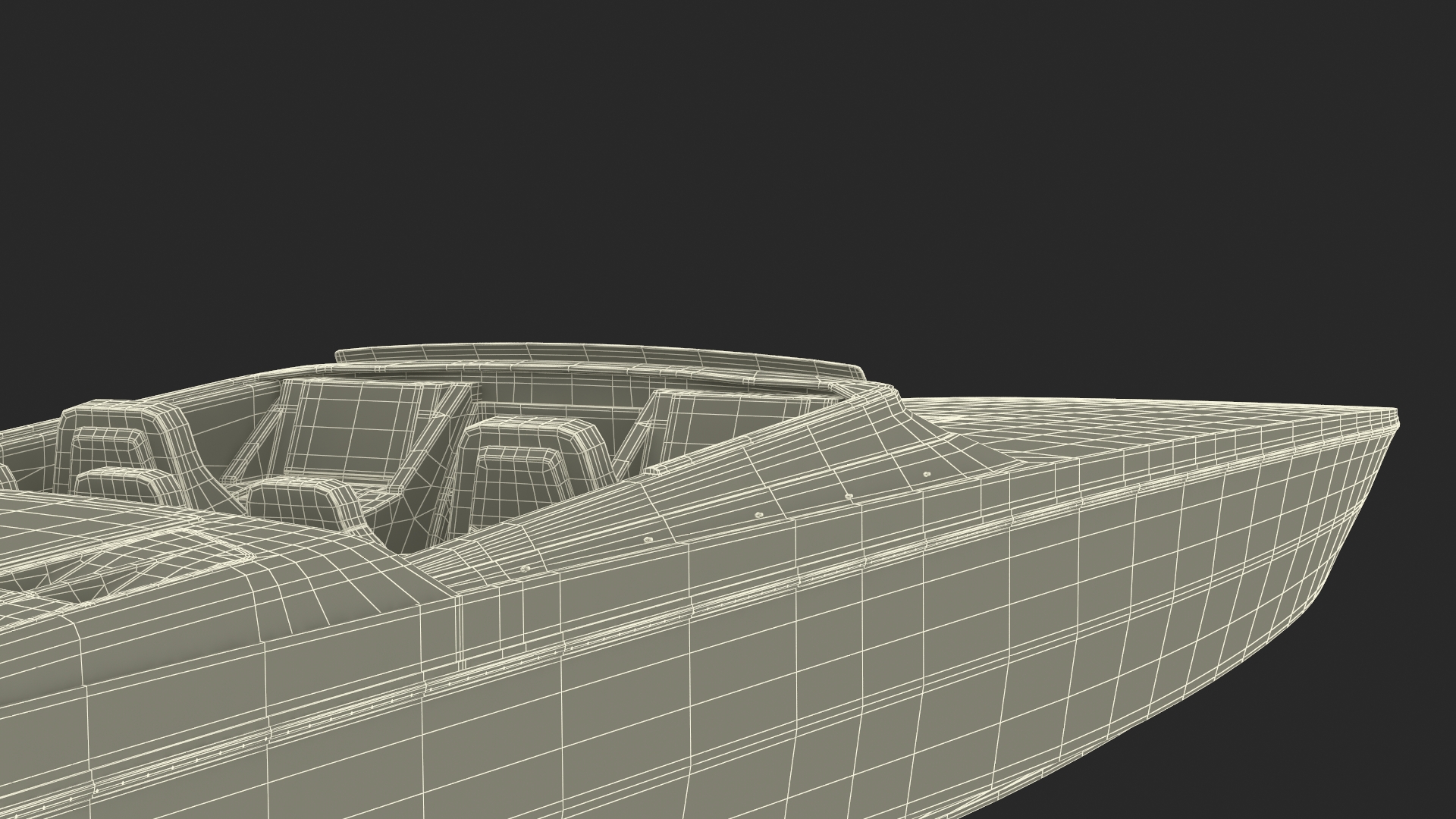 3D Speedboat Red model