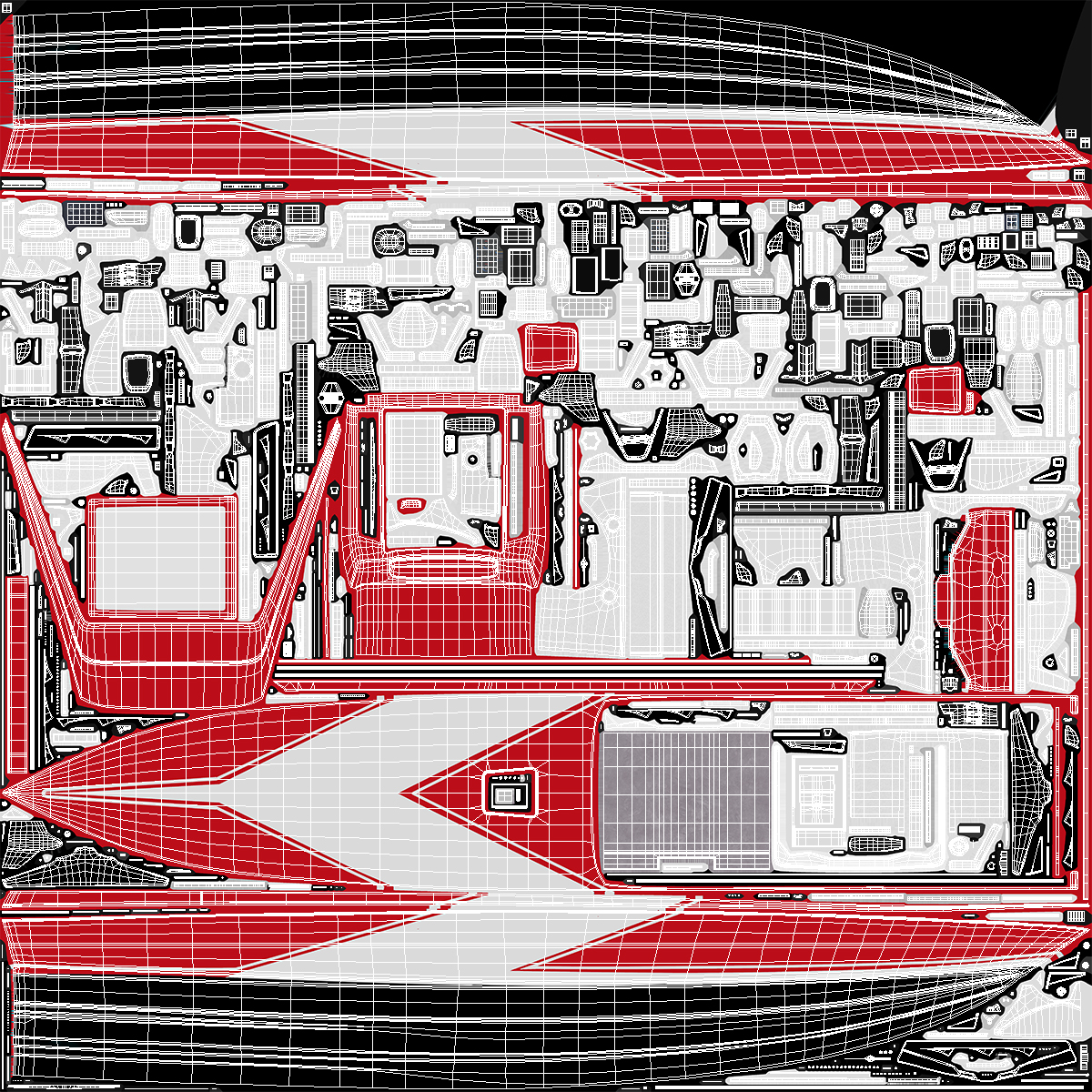3D Speedboat Red model
