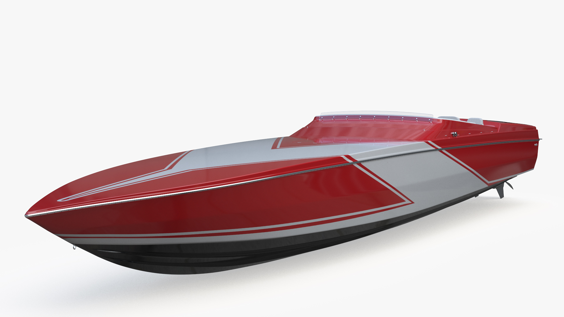 3D Speedboat Red model
