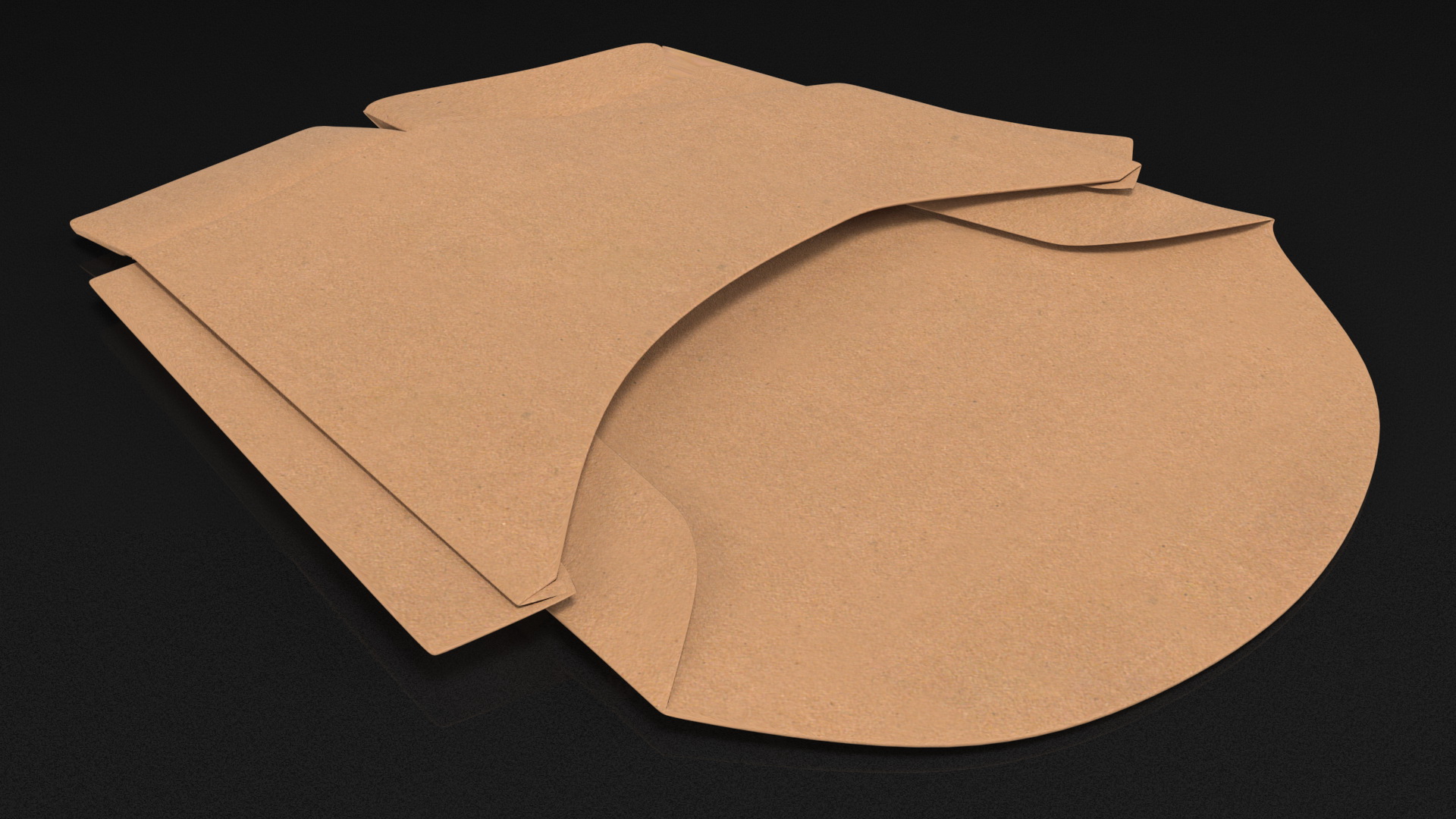 3D Crumpled French Fry Box Craft Paper Generic model
