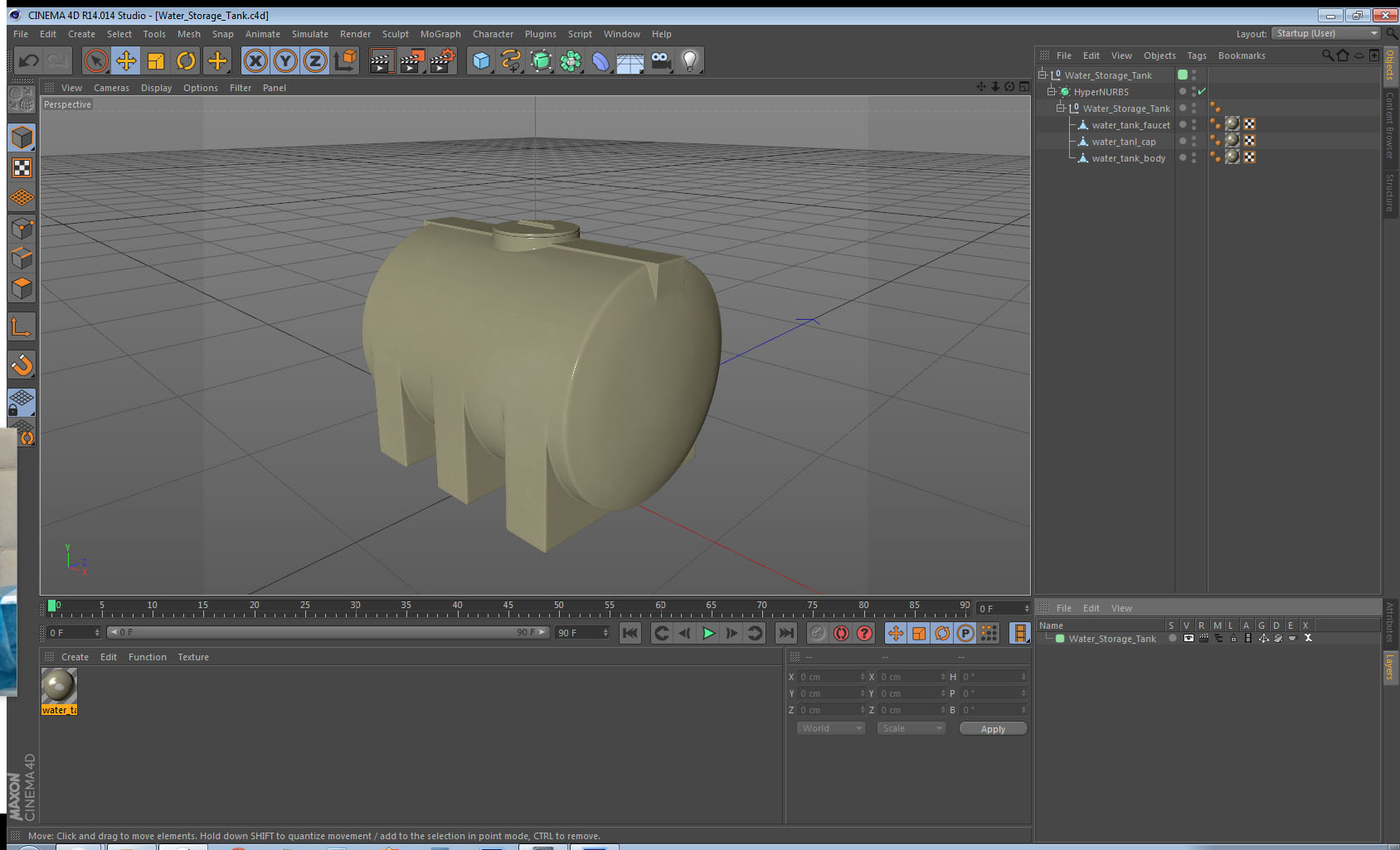 3D Water Storage Tank model