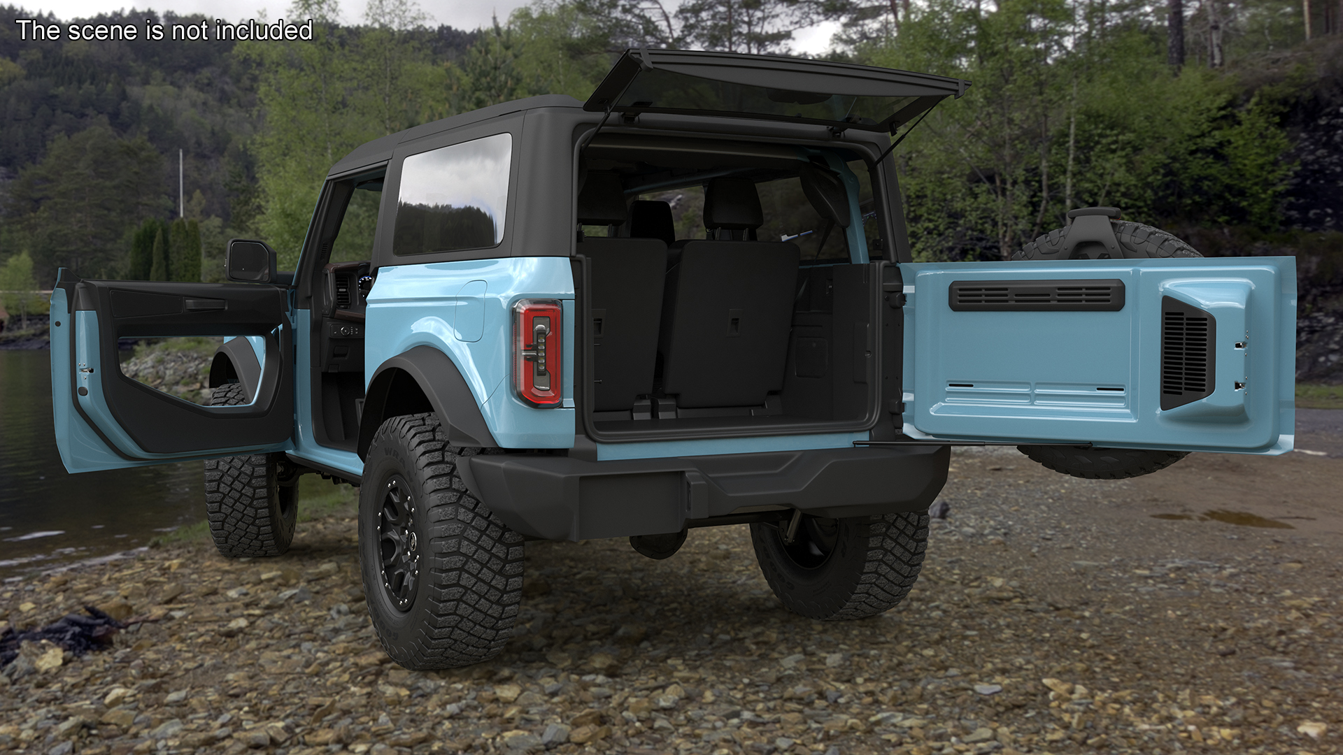3D Ford Bronco Two Door Area 51 model