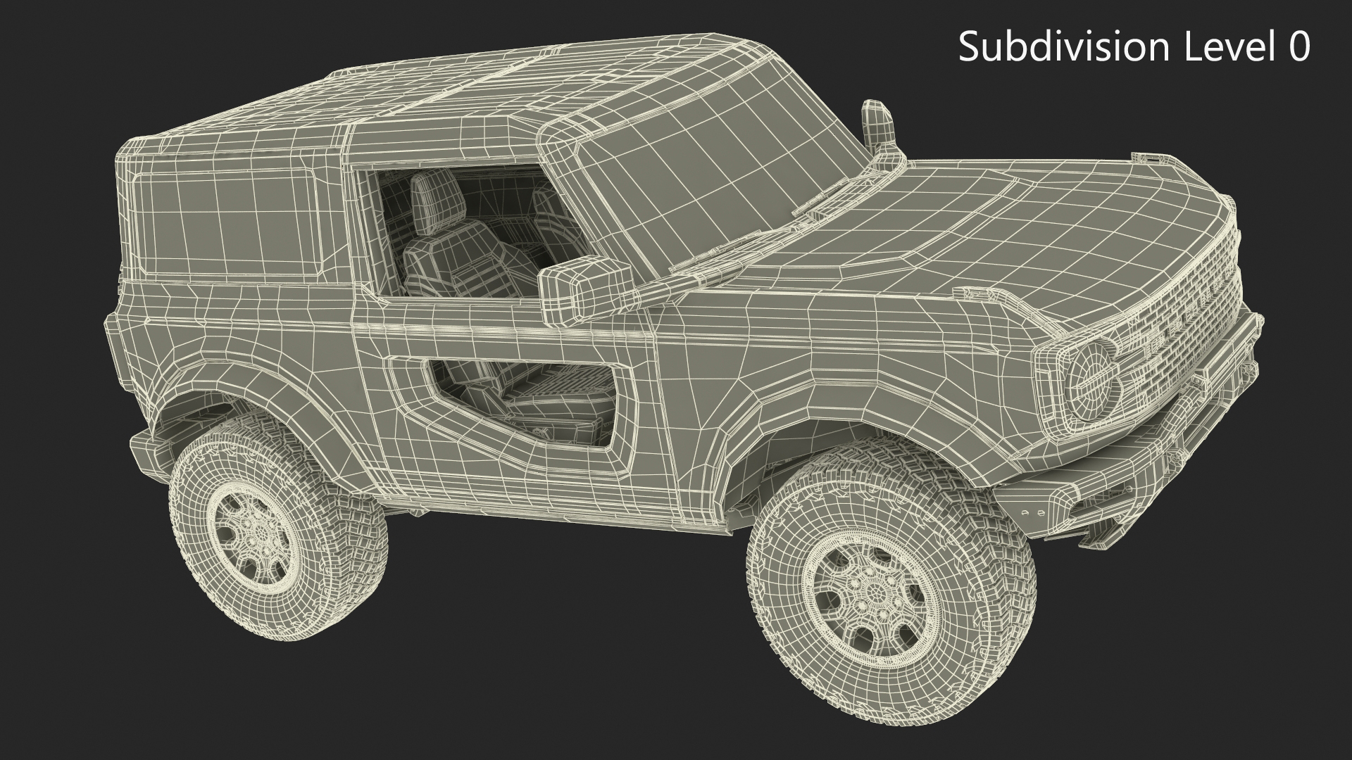 3D Ford Bronco Two Door Area 51 model