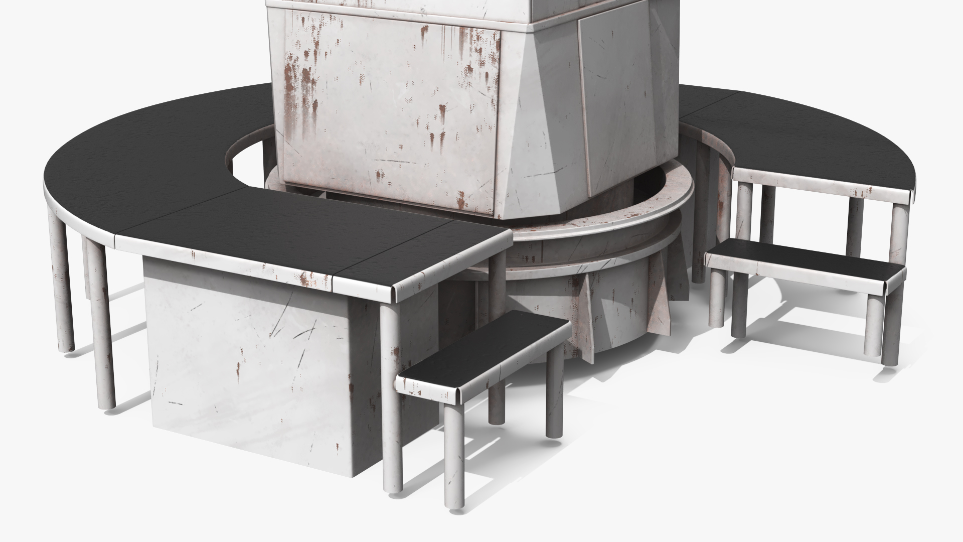 Naval Deck Gun Turret with Platform - view 2