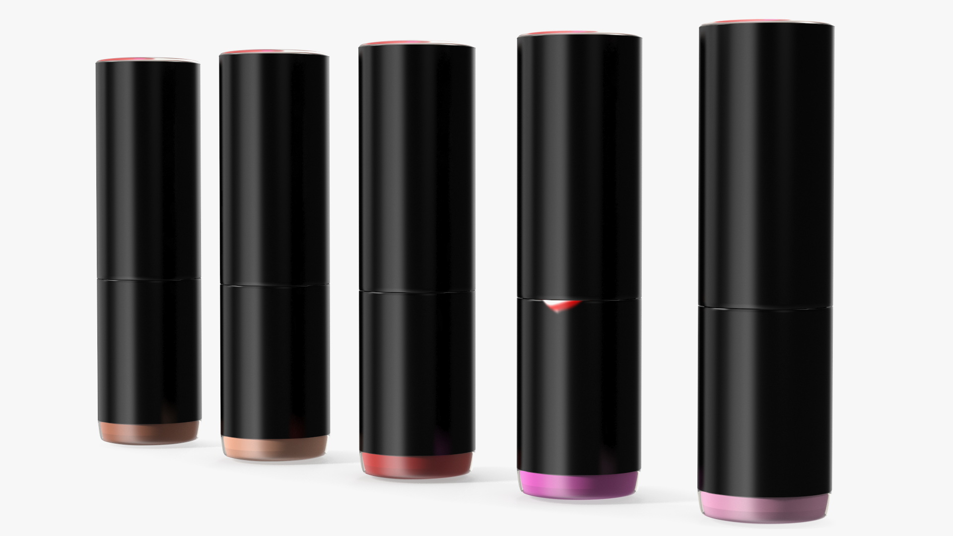 3D Round Closed Lipsticks Various Colors Set