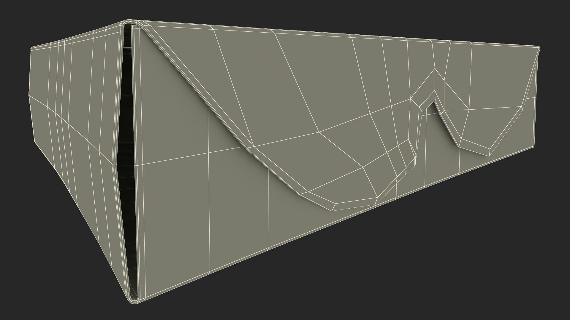 Triangle Pizza Slice Packaging Box 3D model