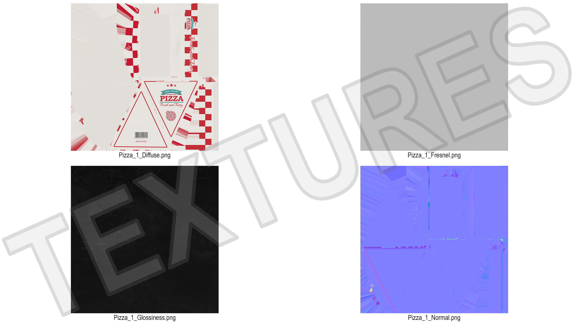 Triangle Pizza Slice Packaging Box 3D model