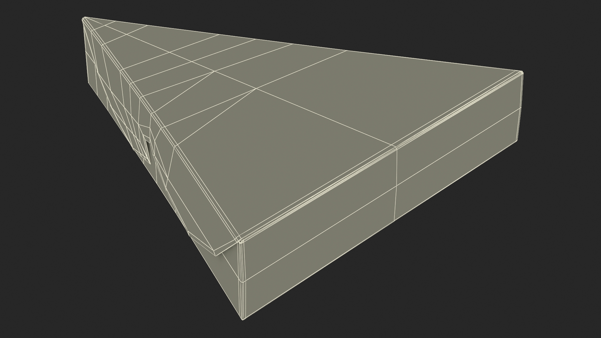 Triangle Pizza Slice Packaging Box 3D model