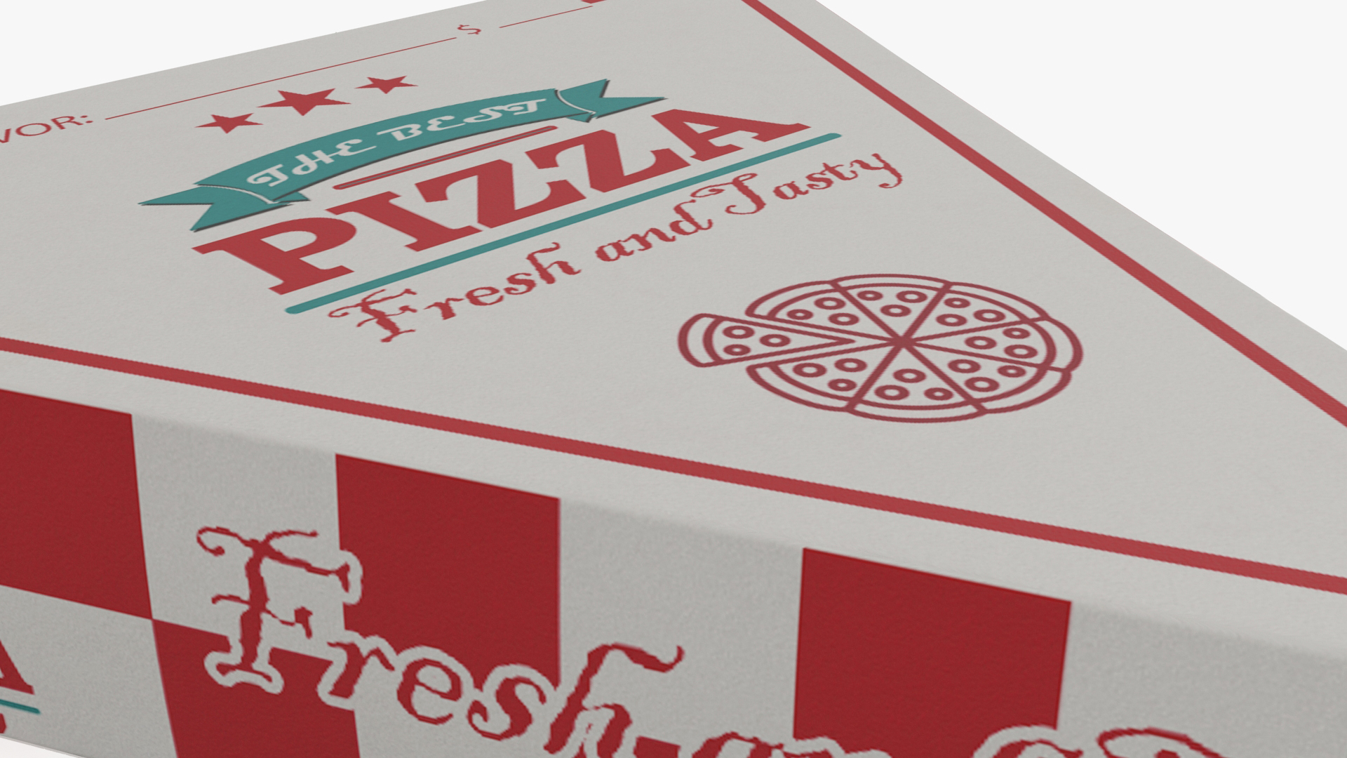 Triangle Pizza Slice Packaging Box 3D model