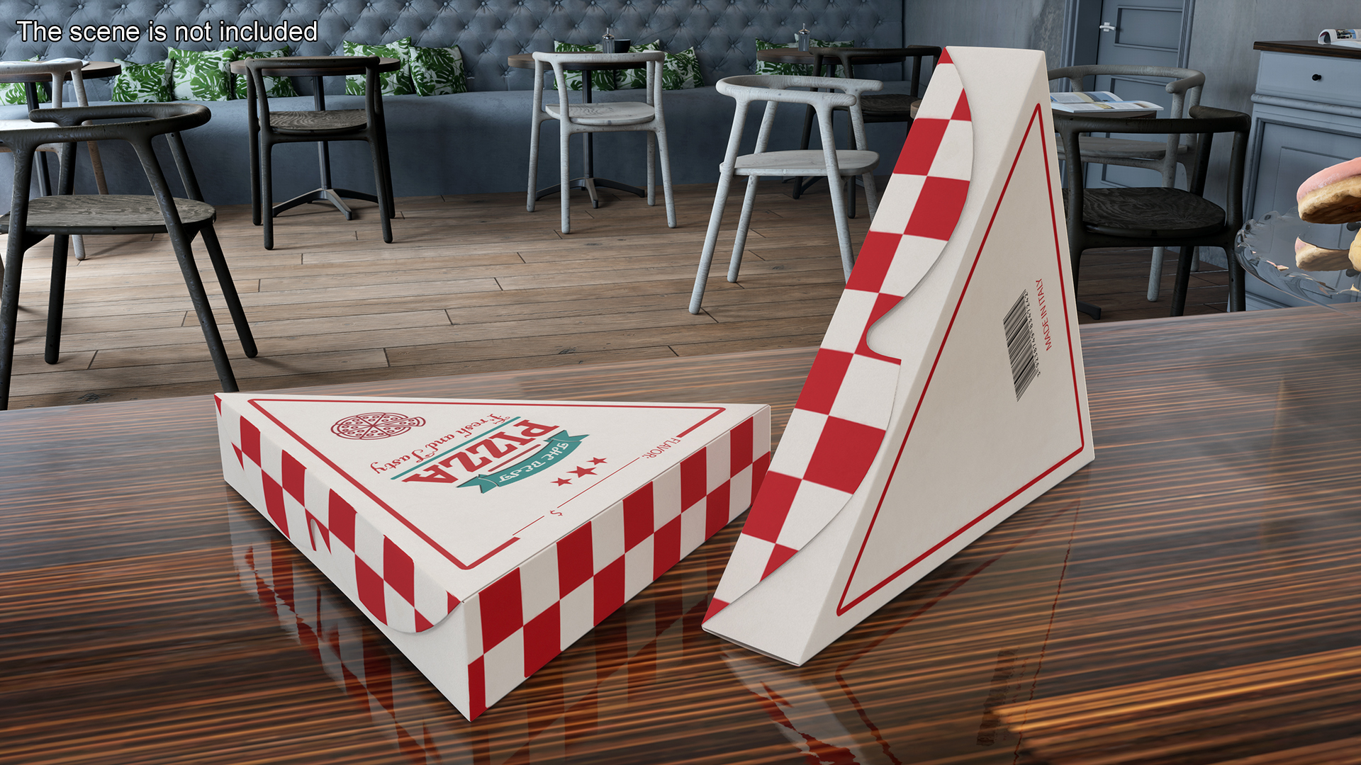 Triangle Pizza Slice Packaging Box 3D model