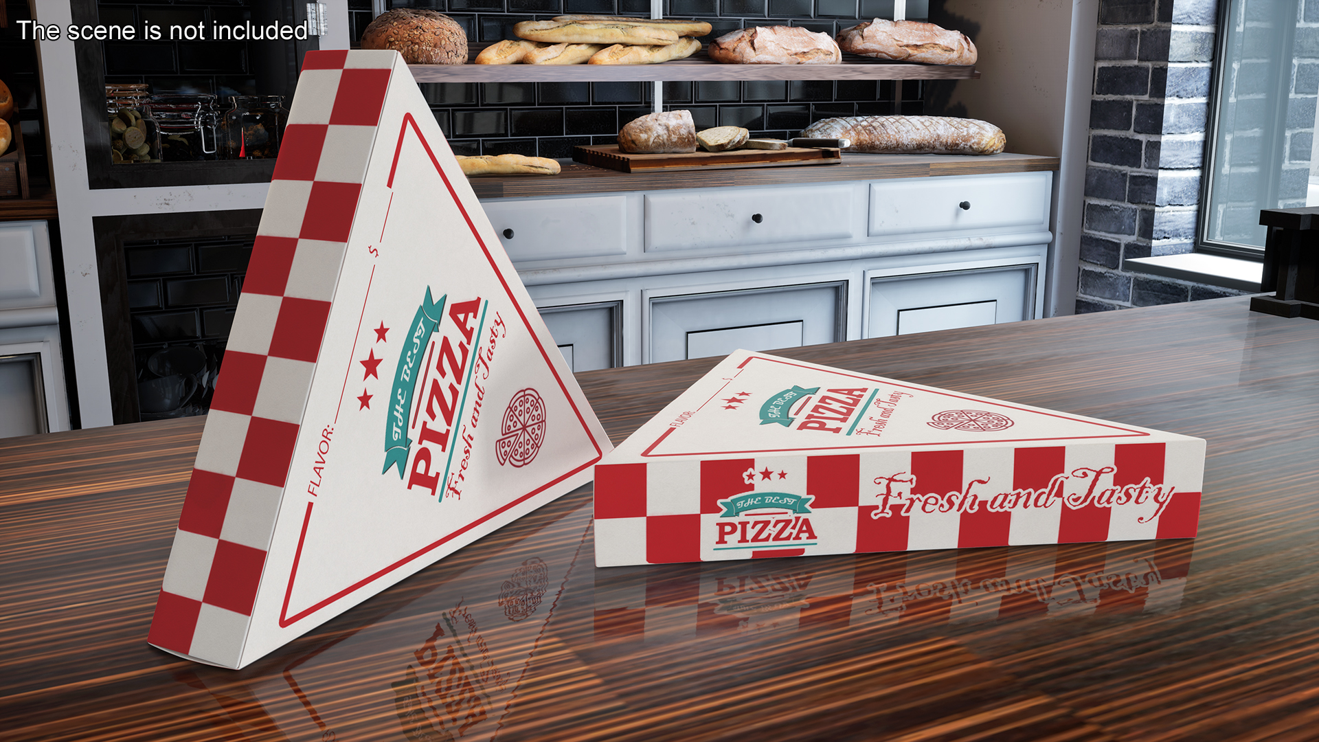 Triangle Pizza Slice Packaging Box 3D model