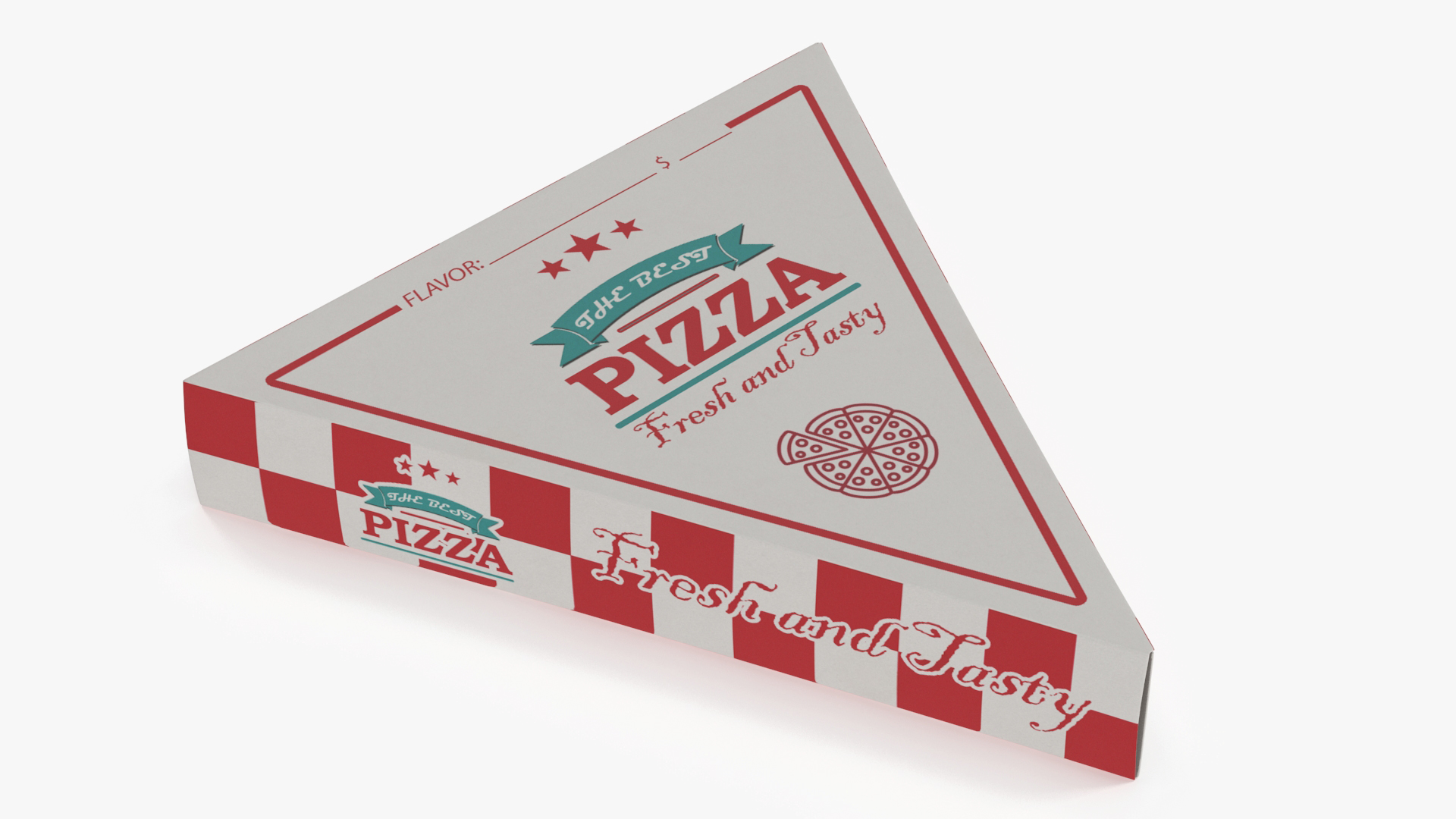 Triangle Pizza Slice Packaging Box 3D model