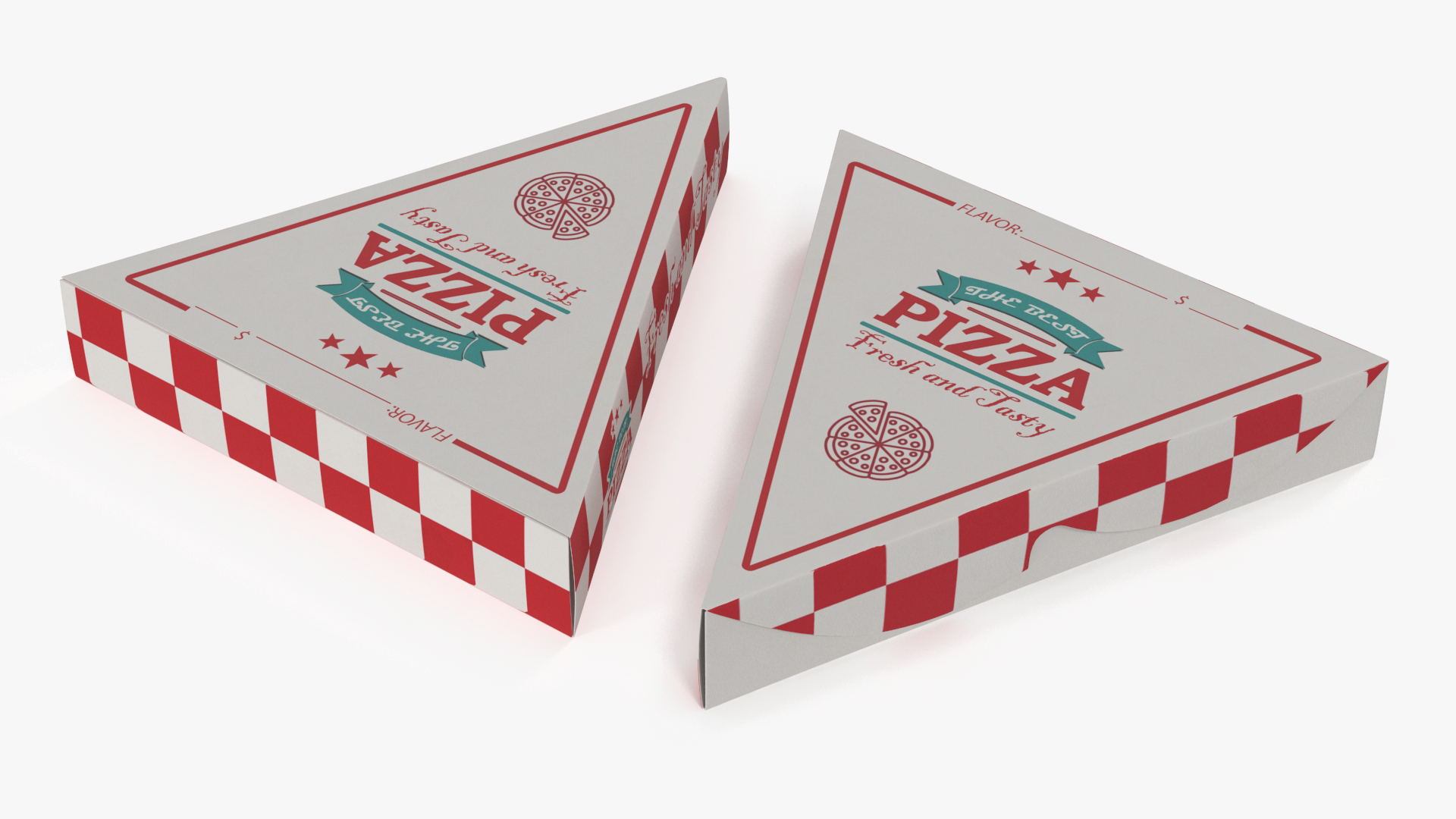 Triangle Pizza Slice Packaging Box 3D model