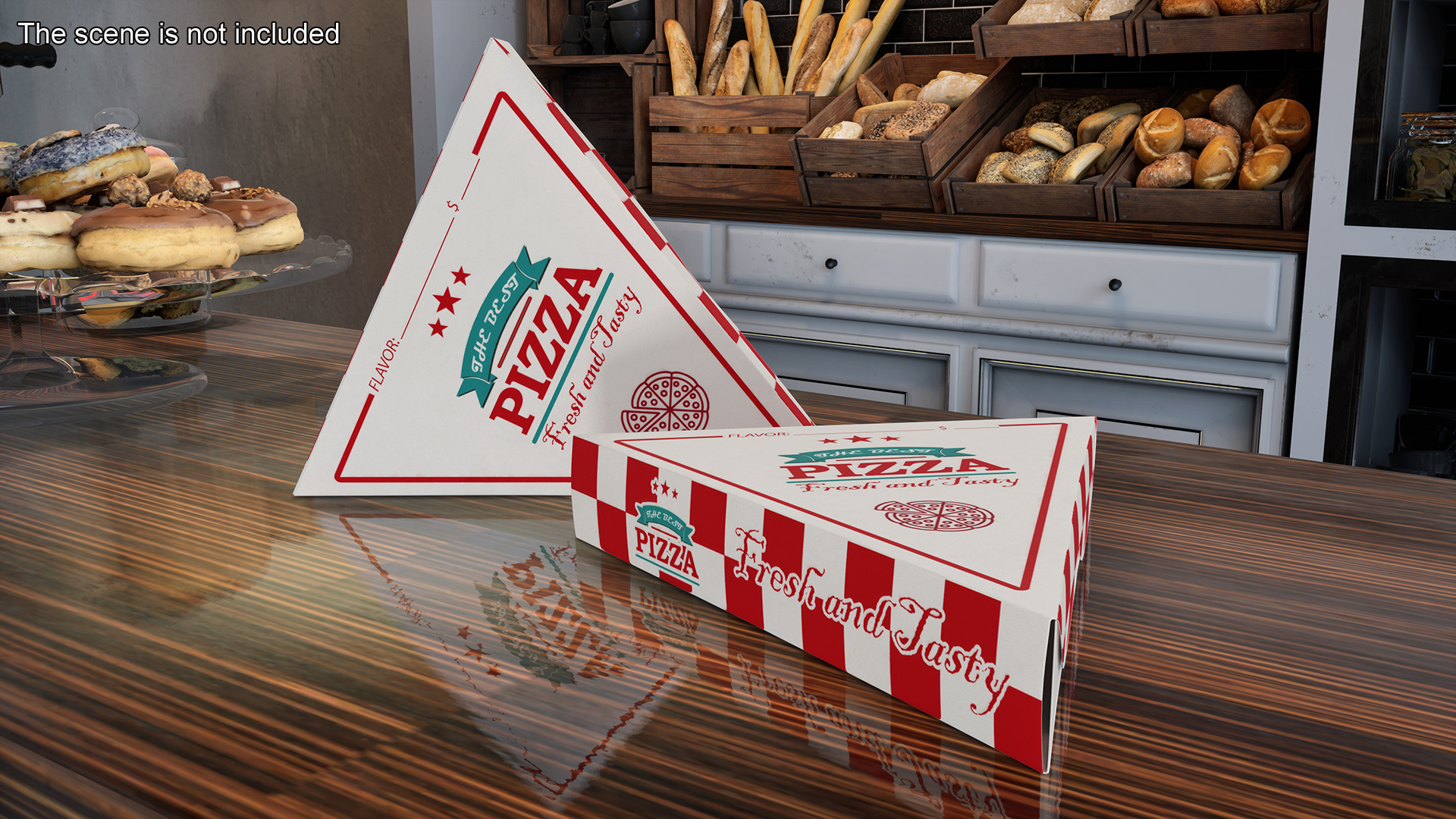 Triangle Pizza Slice Packaging Box 3D model