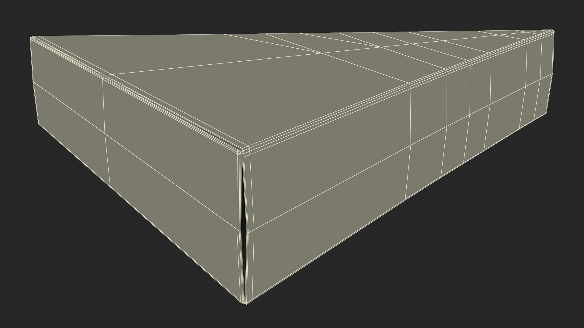 Triangle Pizza Slice Packaging Box 3D model