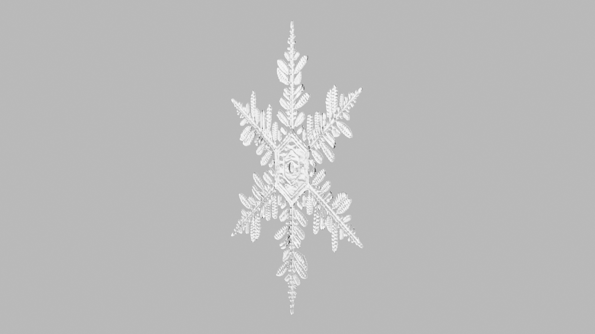 3D Detailed Snowflake model