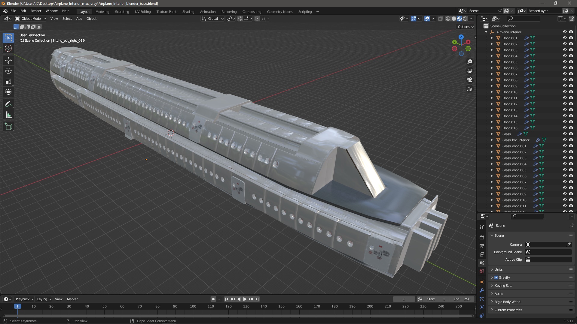 Airplane Interior 3D