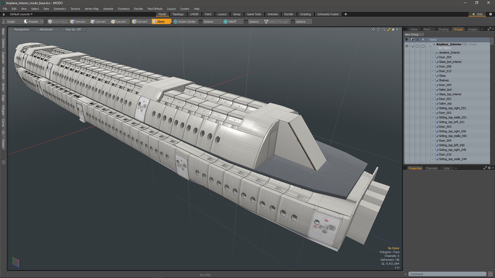 Airplane Interior 3D
