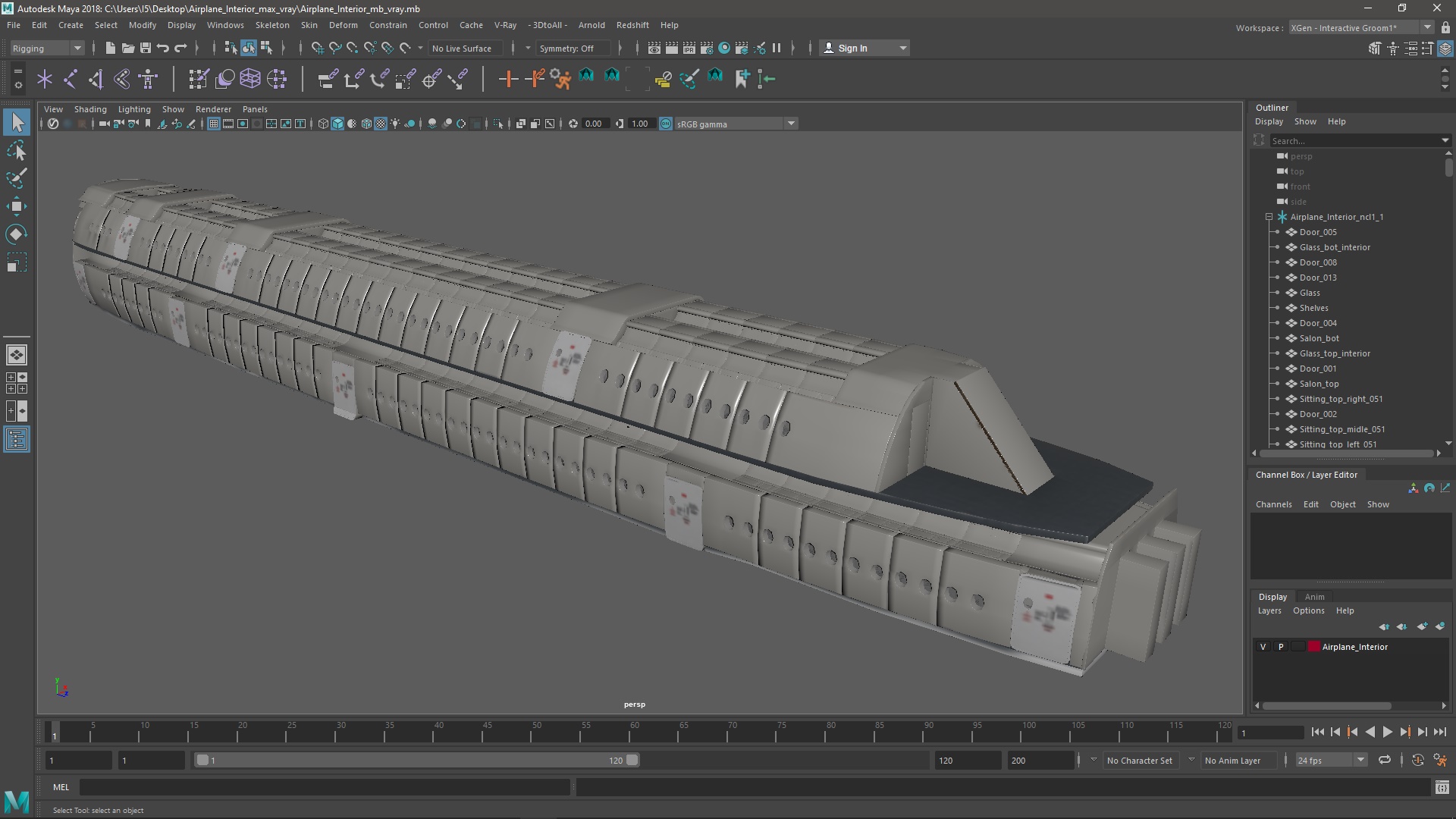 Airplane Interior 3D