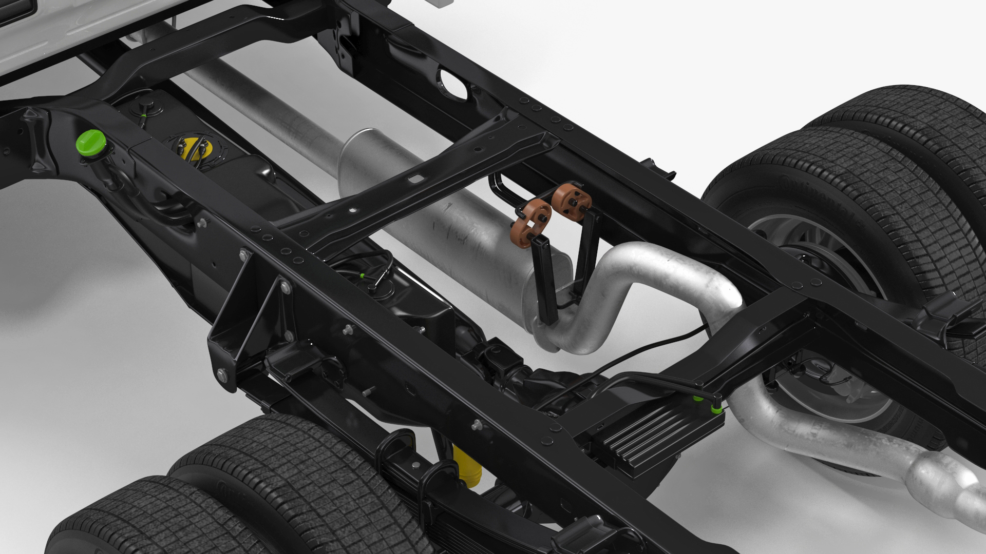 3D 2023 Ford Super Duty F-550 XLT Bare Chassis White Rigged