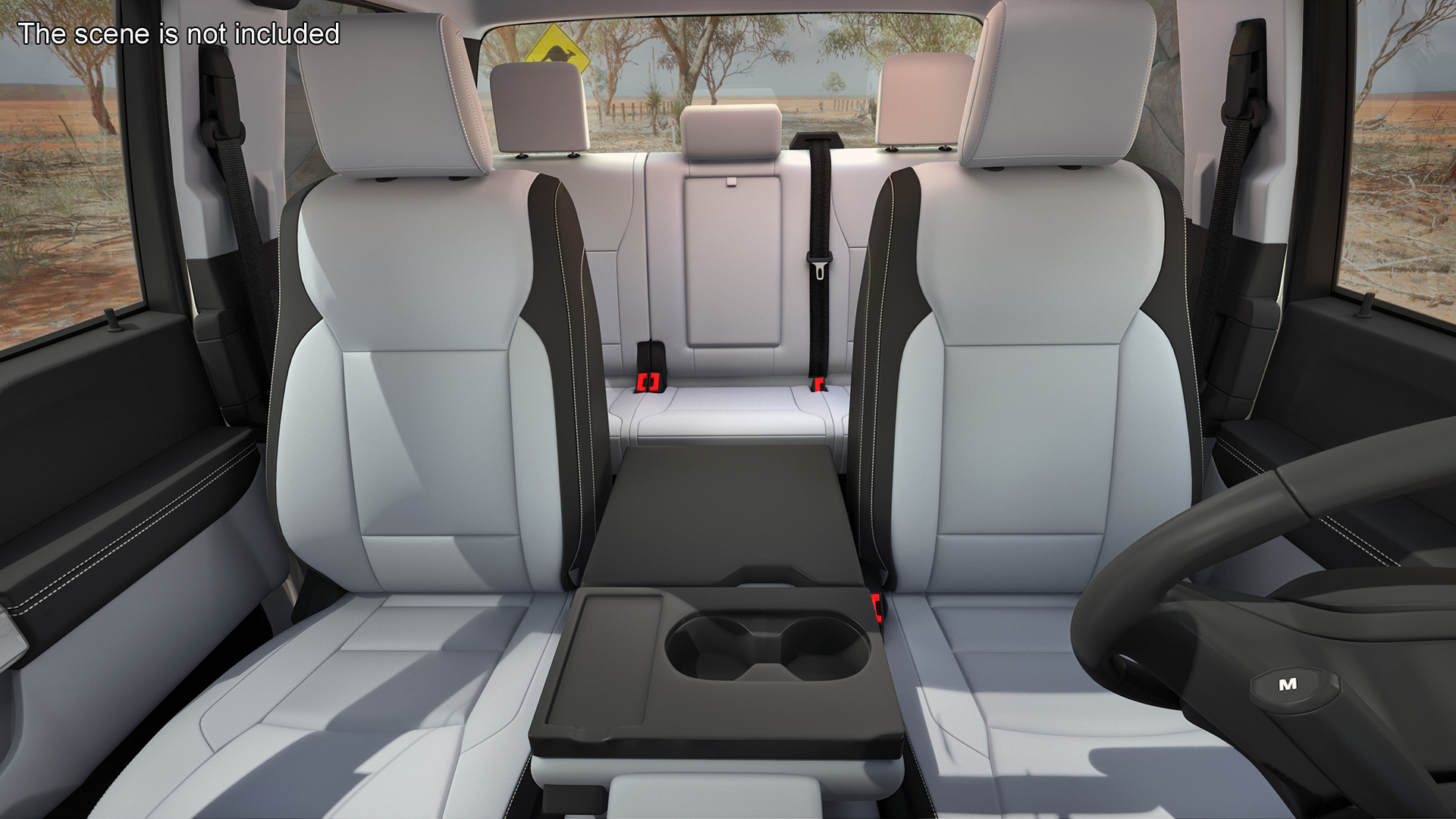 3D 2023 Ford Super Duty F-550 XLT Bare Chassis White Rigged