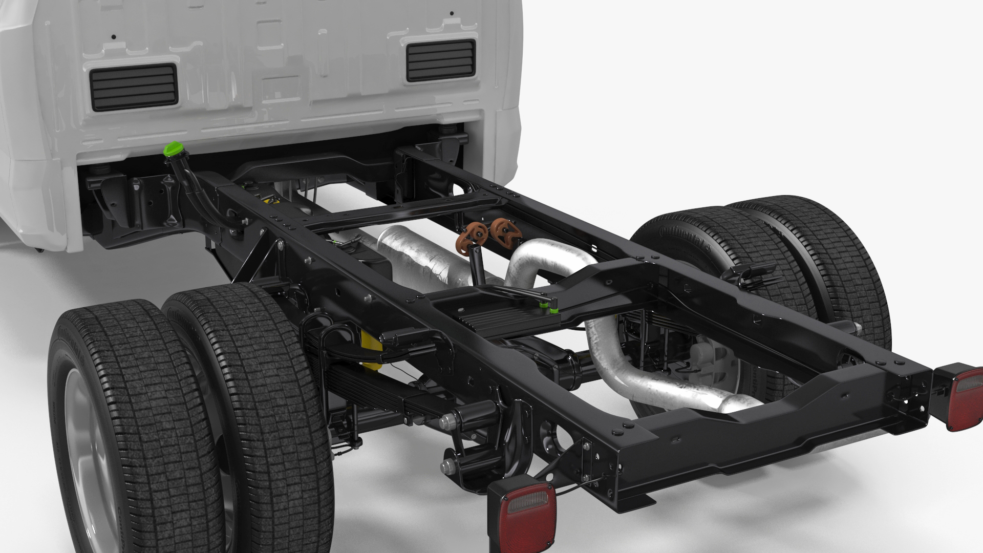 3D 2023 Ford Super Duty F-550 XLT Bare Chassis White Rigged