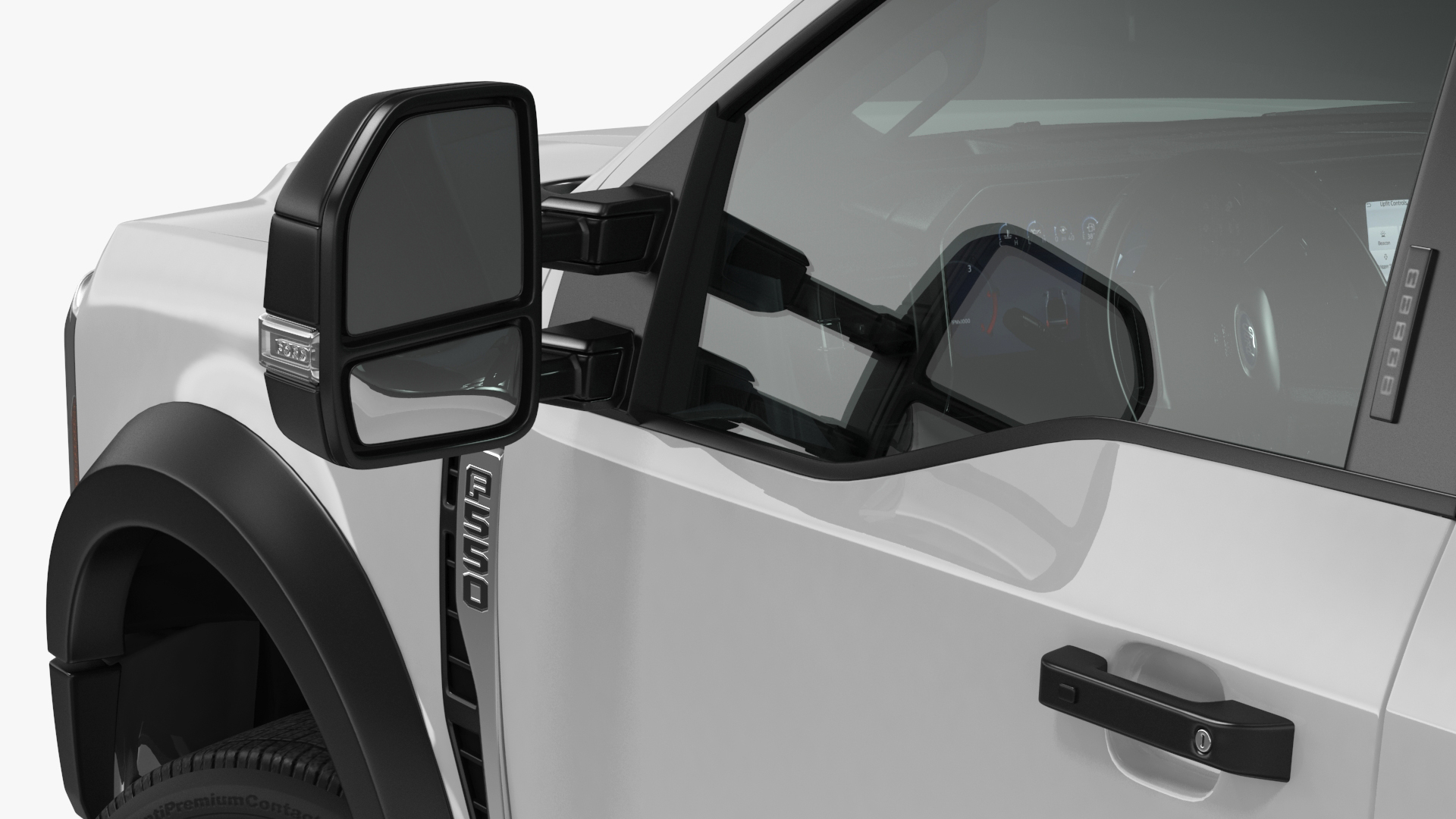 3D 2023 Ford Super Duty F-550 XLT Bare Chassis White Rigged