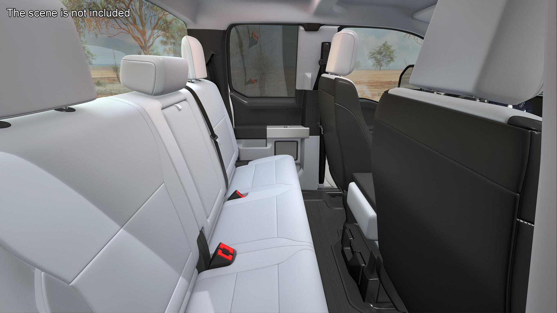 3D 2023 Ford Super Duty F-550 XLT Bare Chassis White Rigged