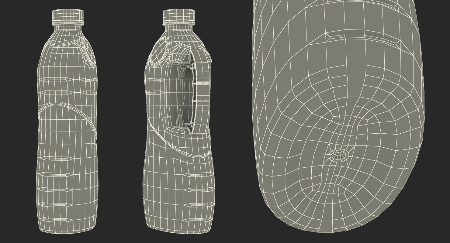 3D Empty Plastic Package Bottle model