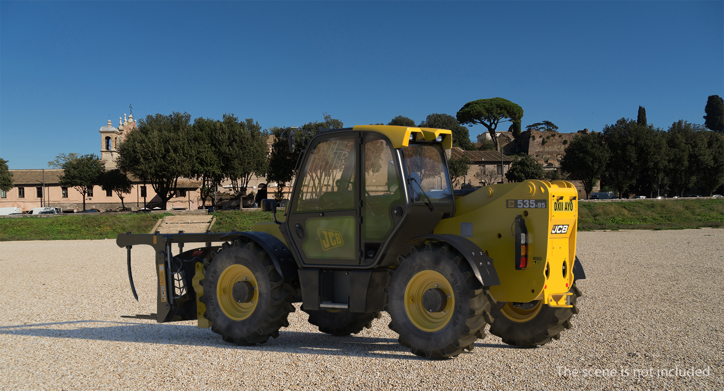 3D JCB 535 Hydraulic Telehandler Forklift model