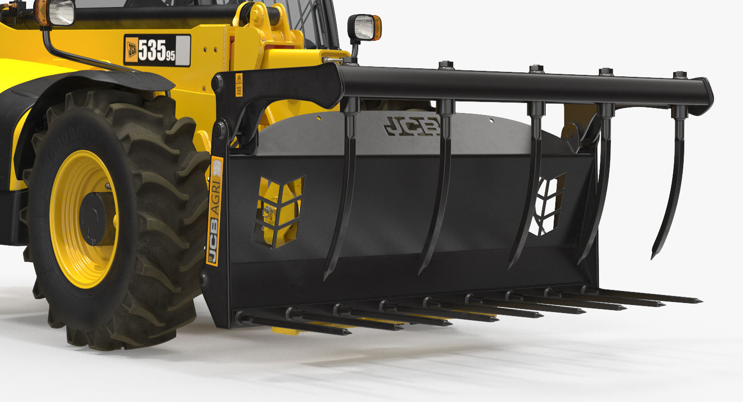 3D JCB 535 Hydraulic Telehandler Forklift model