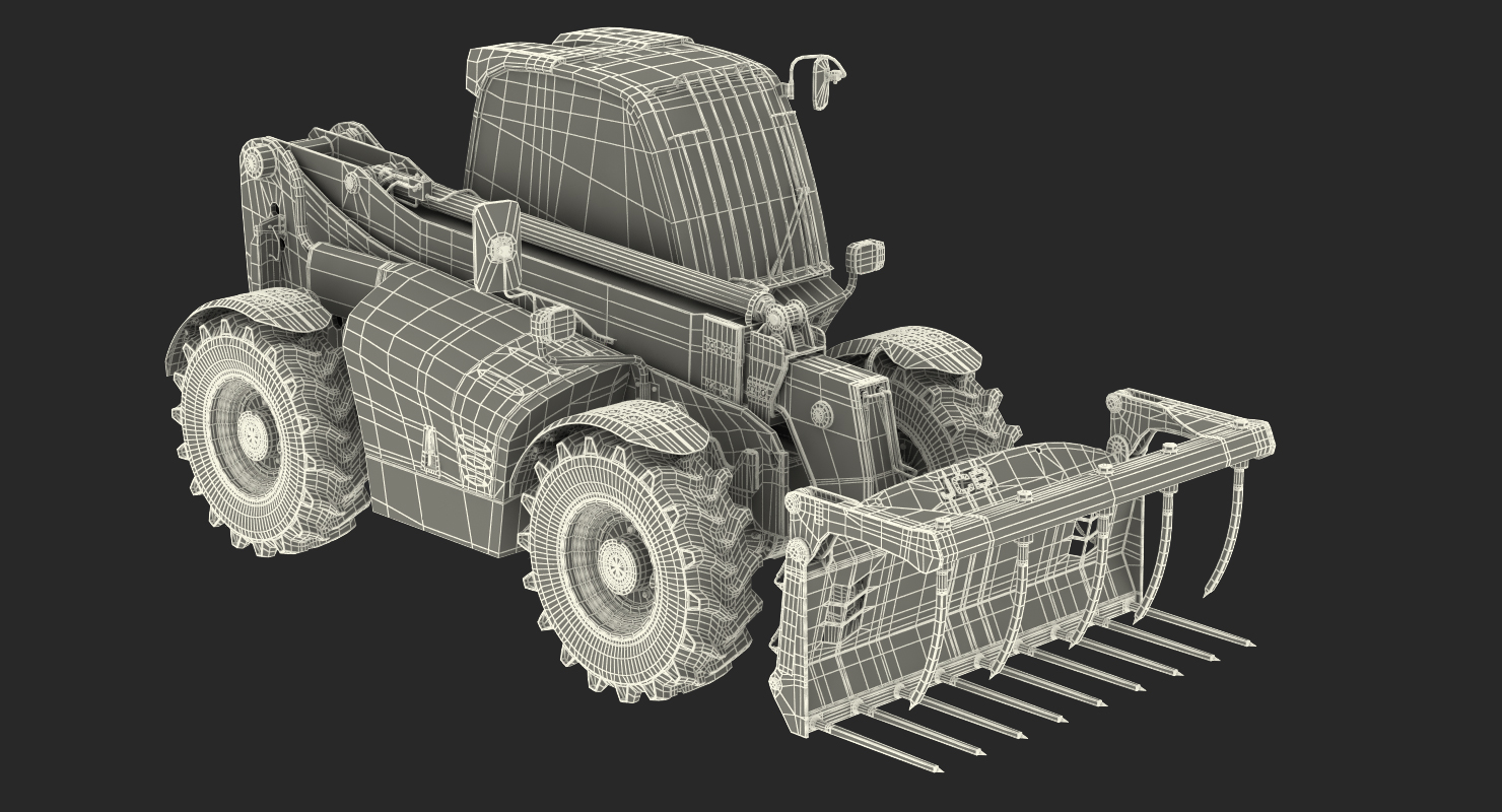 3D JCB 535 Hydraulic Telehandler Forklift model