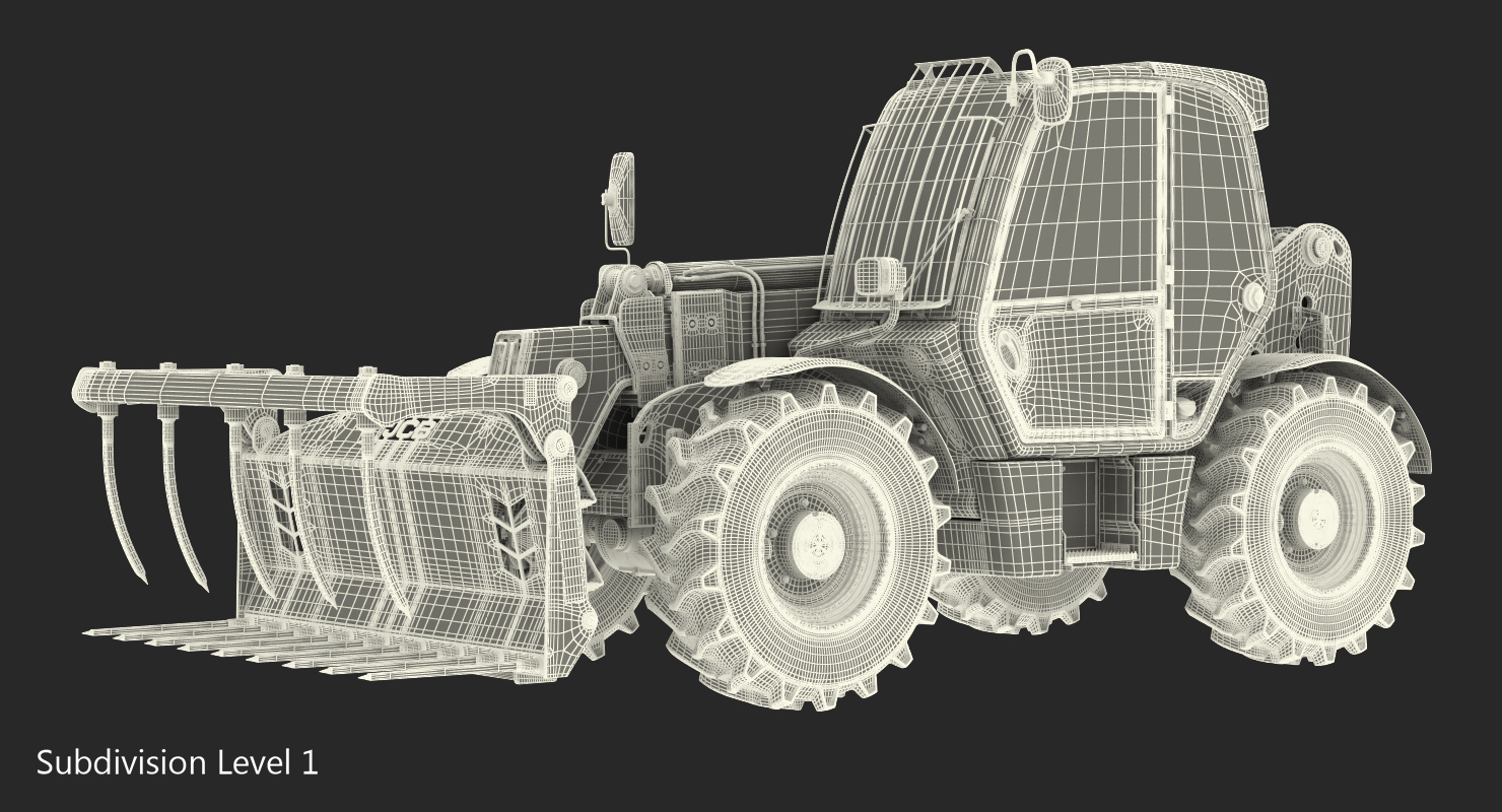 3D JCB 535 Hydraulic Telehandler Forklift model