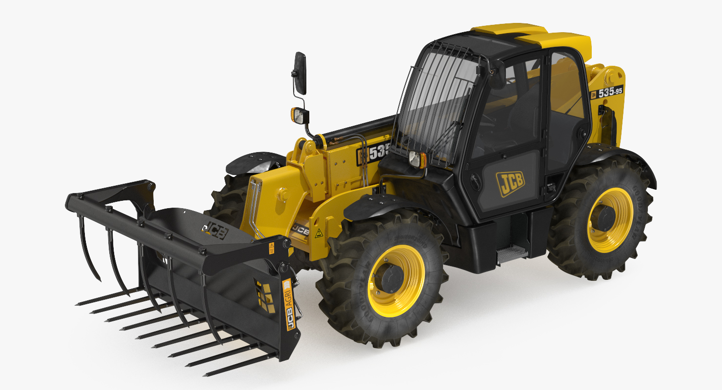 3D JCB 535 Hydraulic Telehandler Forklift model