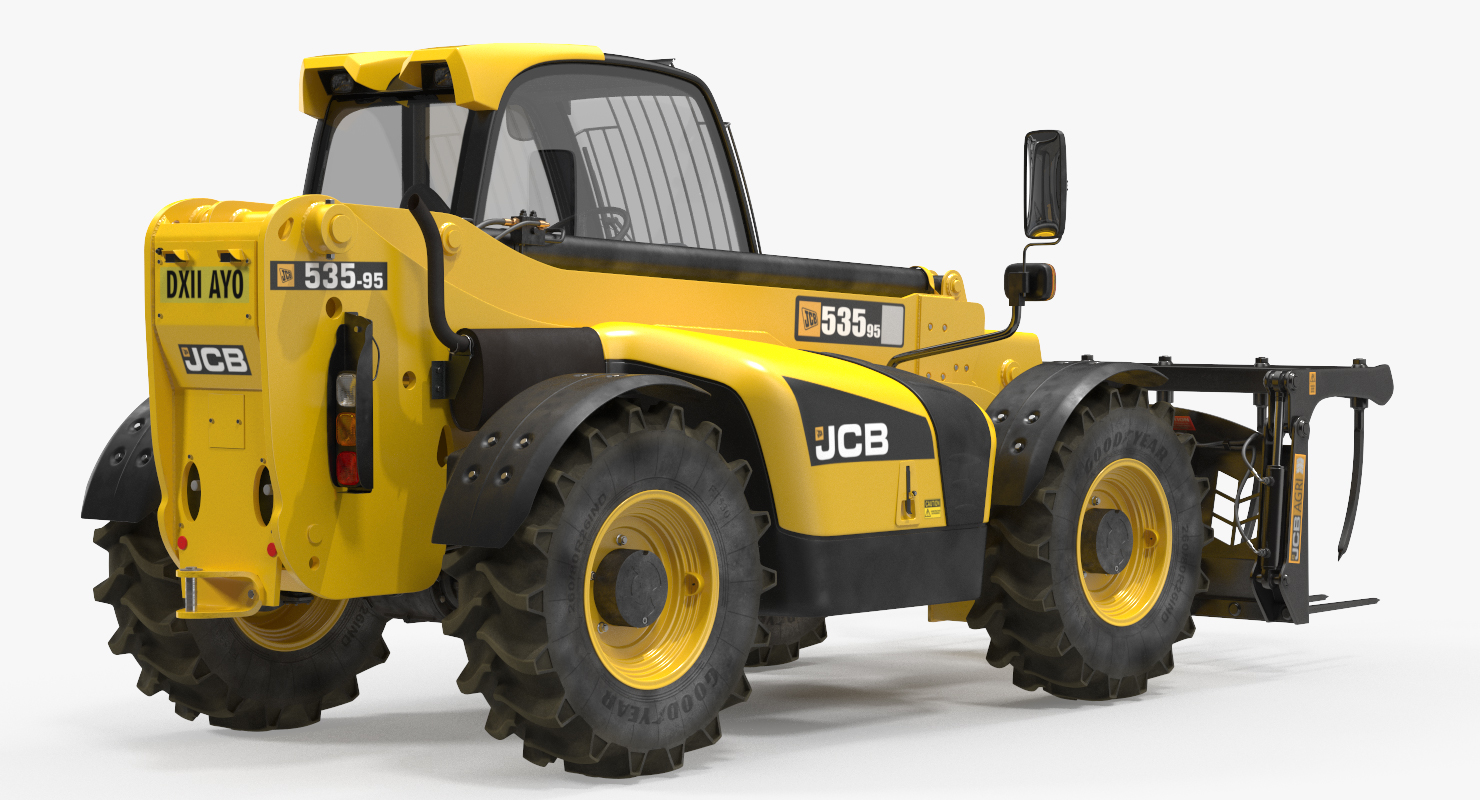 3D JCB 535 Hydraulic Telehandler Forklift model