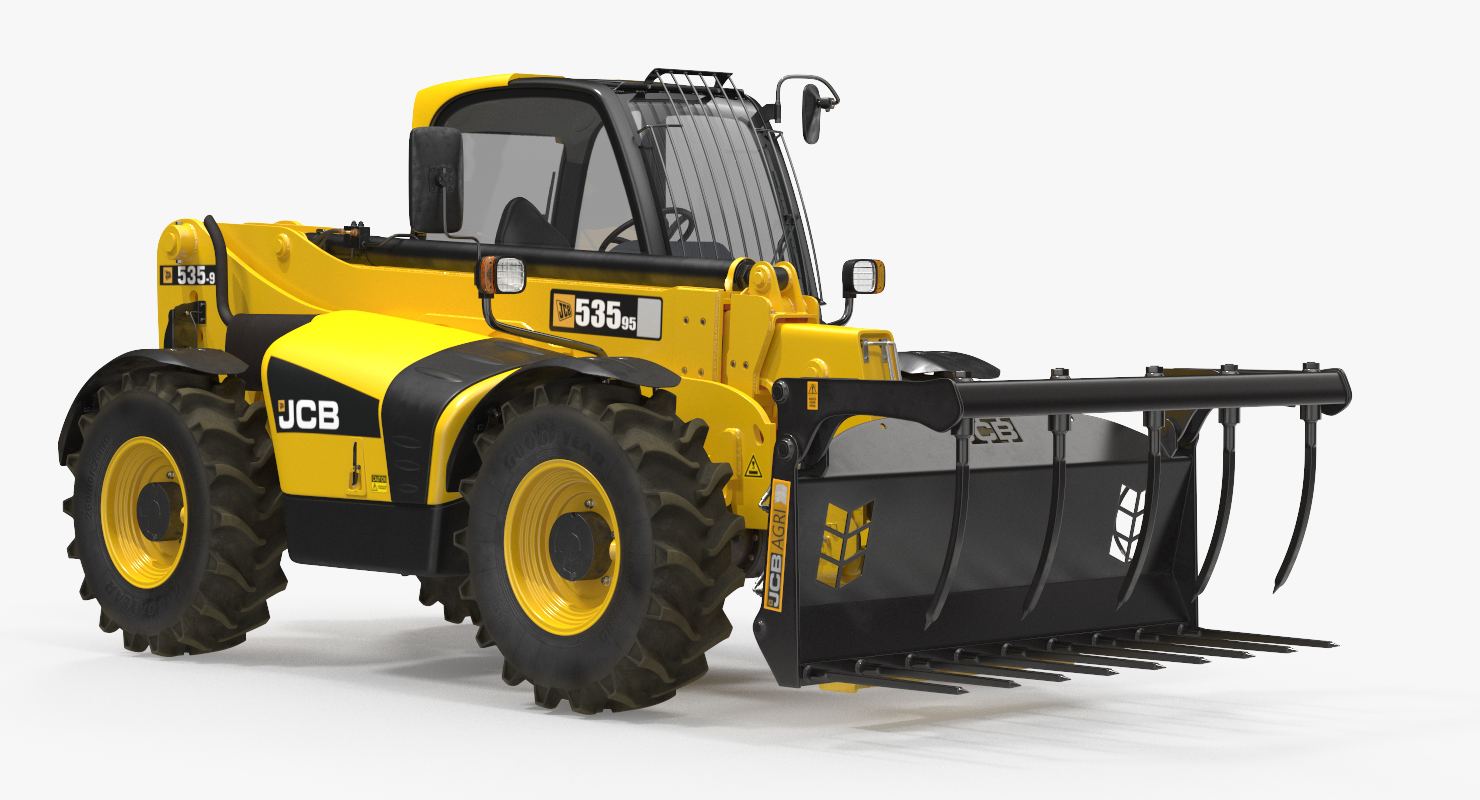3D JCB 535 Hydraulic Telehandler Forklift model
