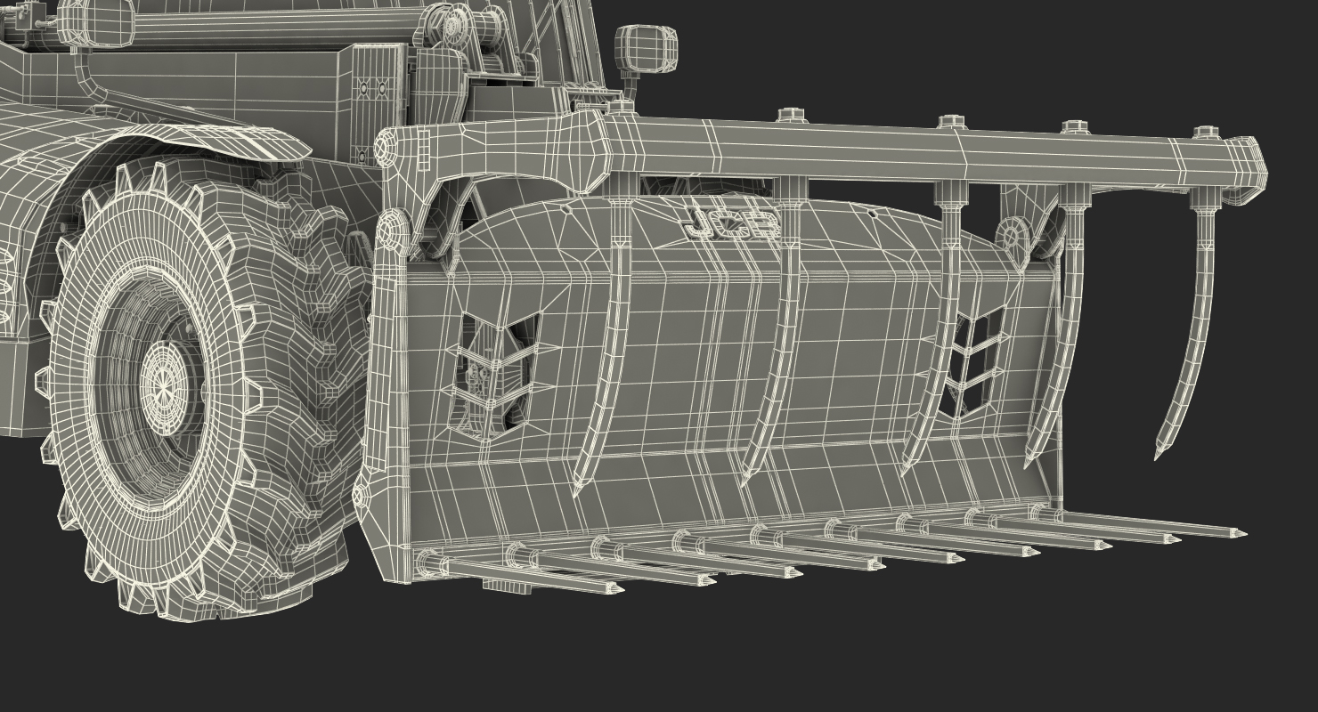 3D JCB 535 Hydraulic Telehandler Forklift model