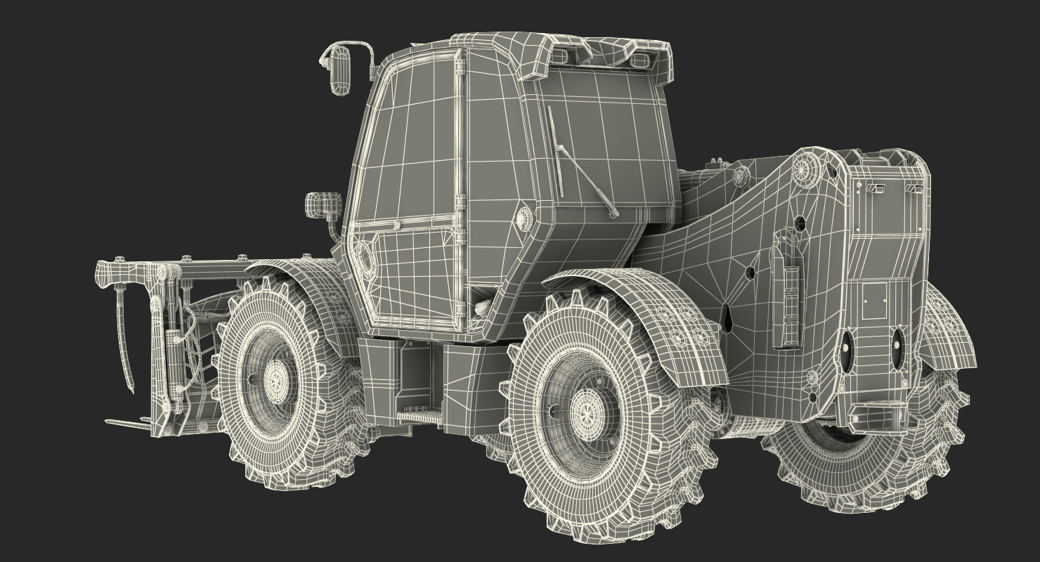 3D JCB 535 Hydraulic Telehandler Forklift model